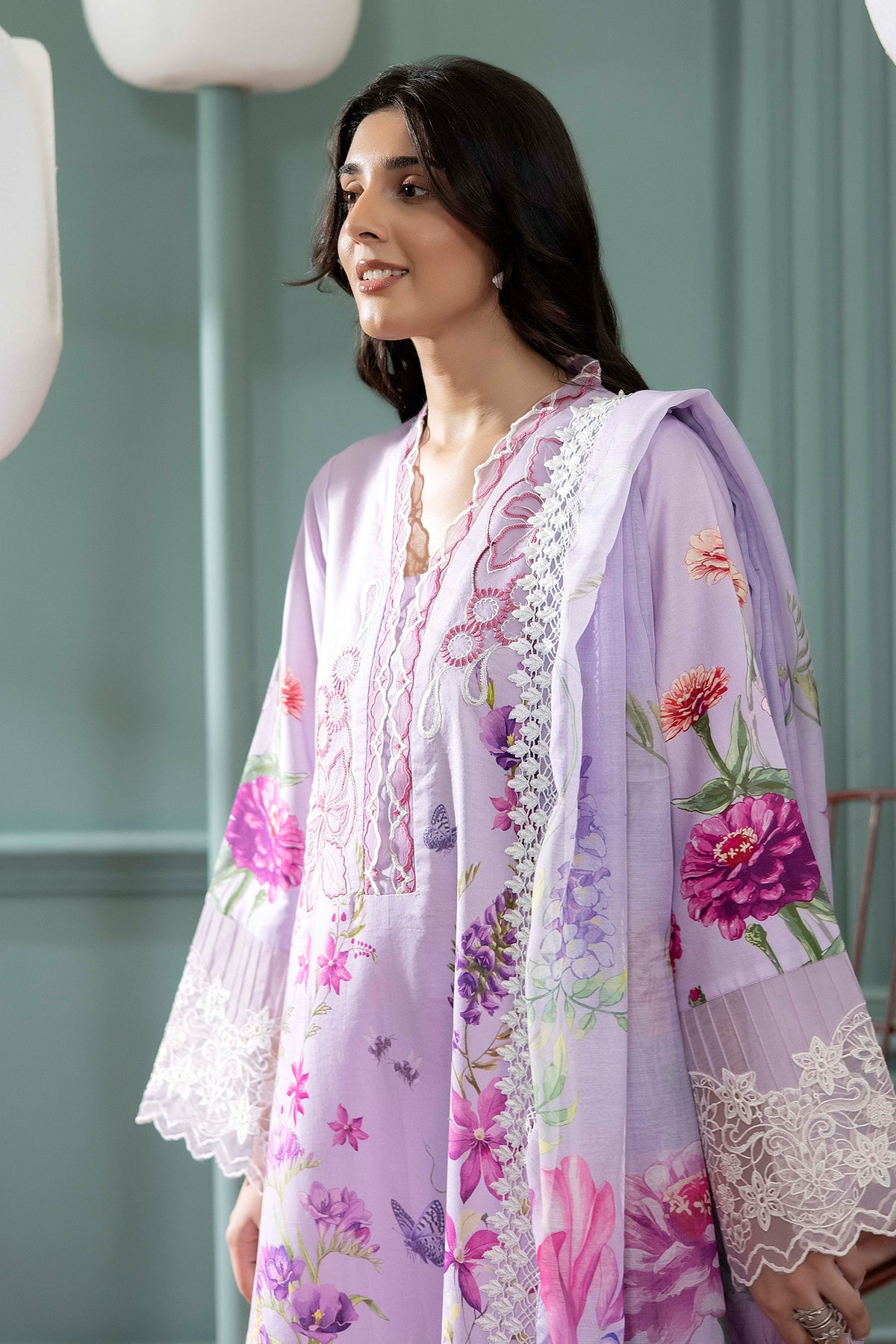 3 Piece – Printed Lawn