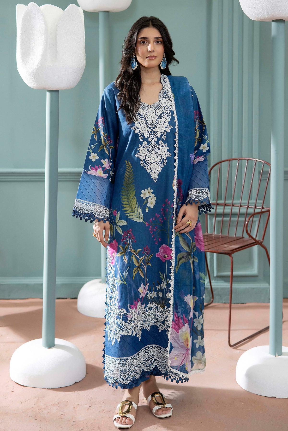 3 Piece – Printed Lawn