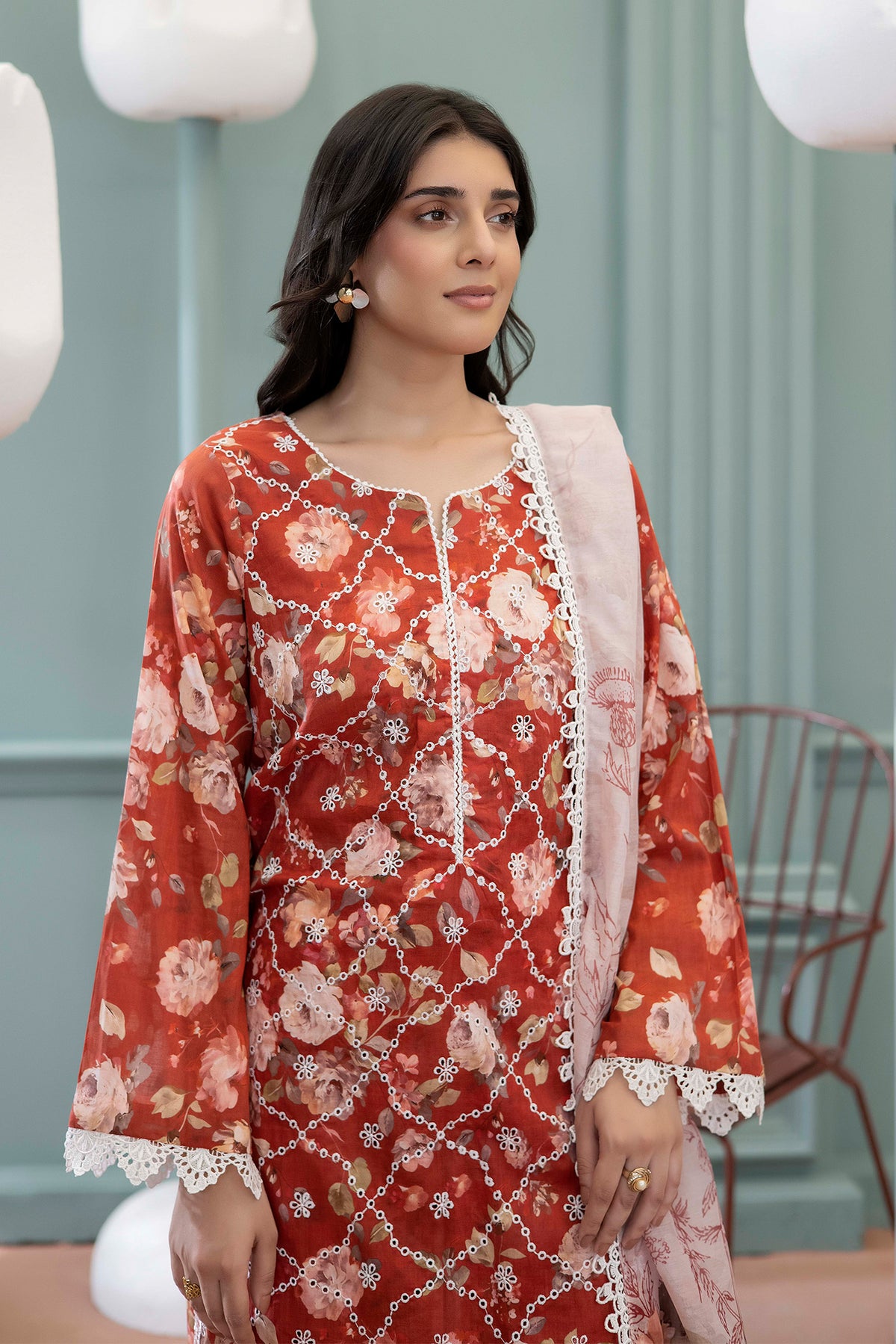 3 Piece – Printed Lawn