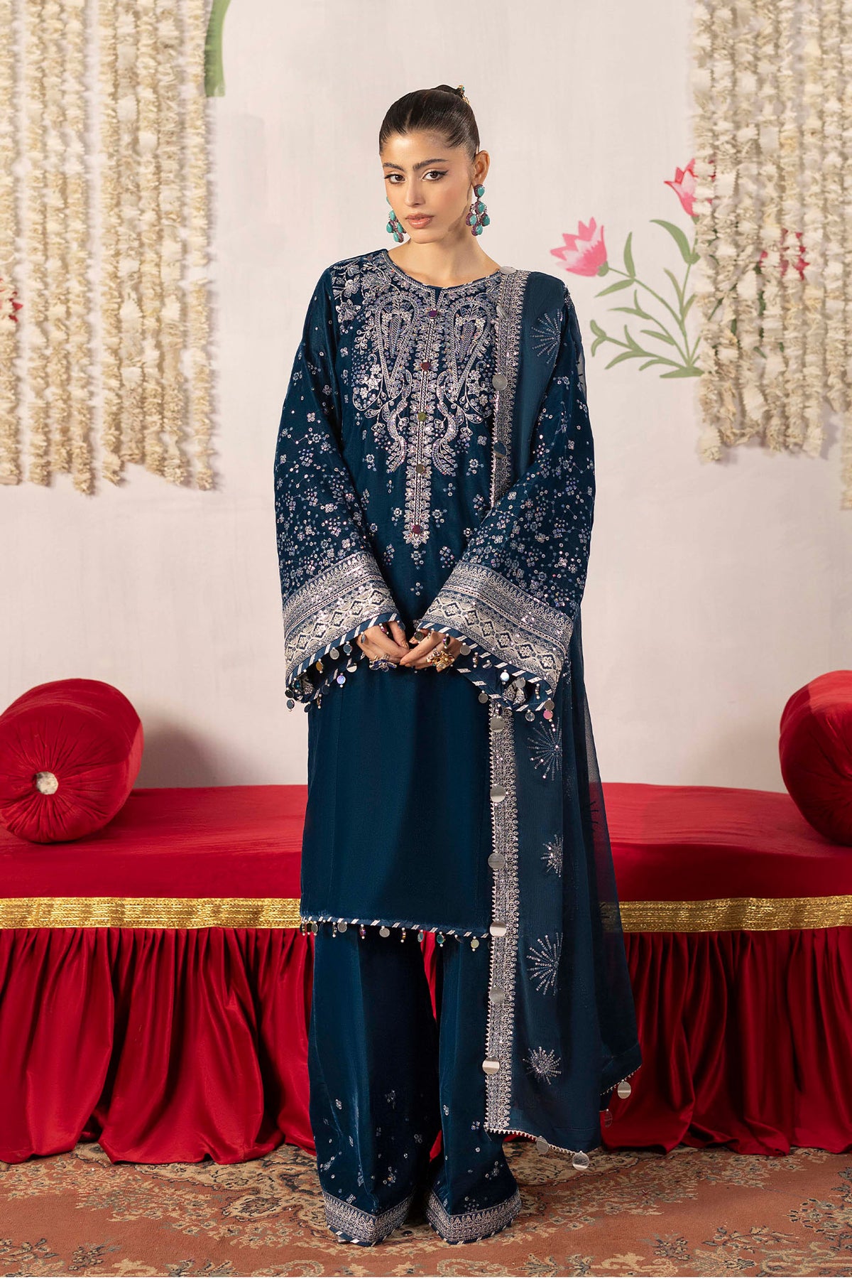 3 Piece – Embroidered Velvet