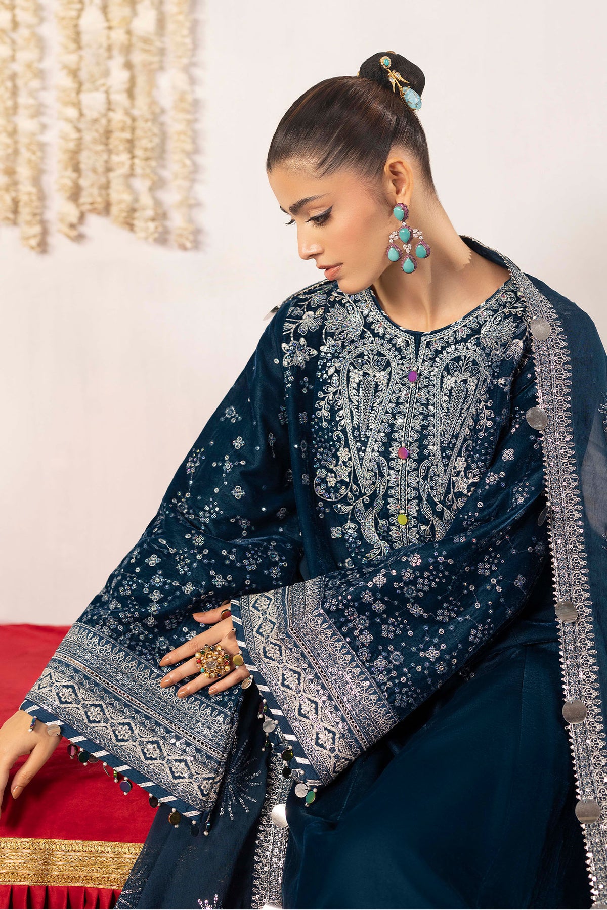 3 Piece – Embroidered Velvet