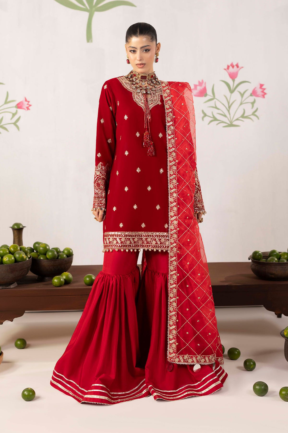 3 Piece – Embroidered Velvet