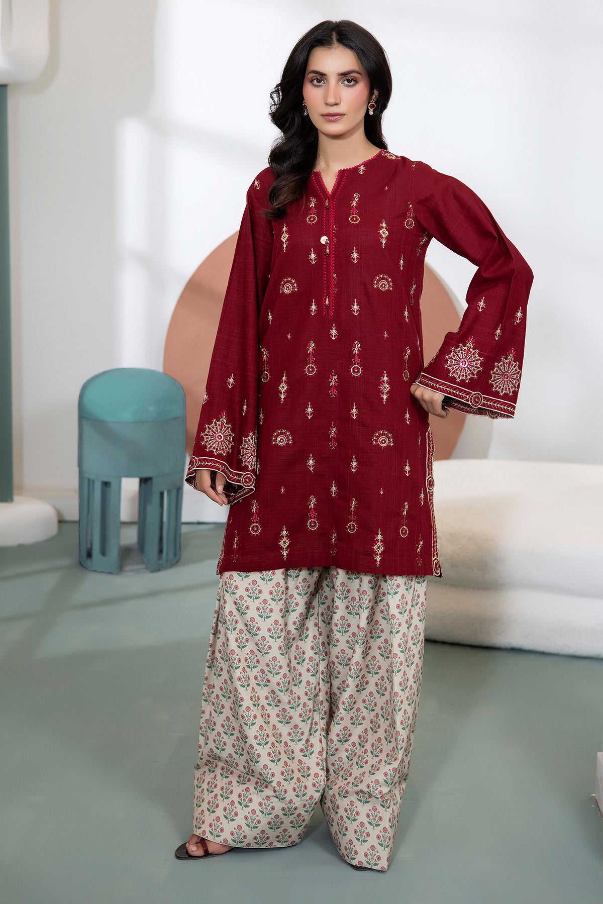 2 PIECE - EMBROIDERED KHADDAR