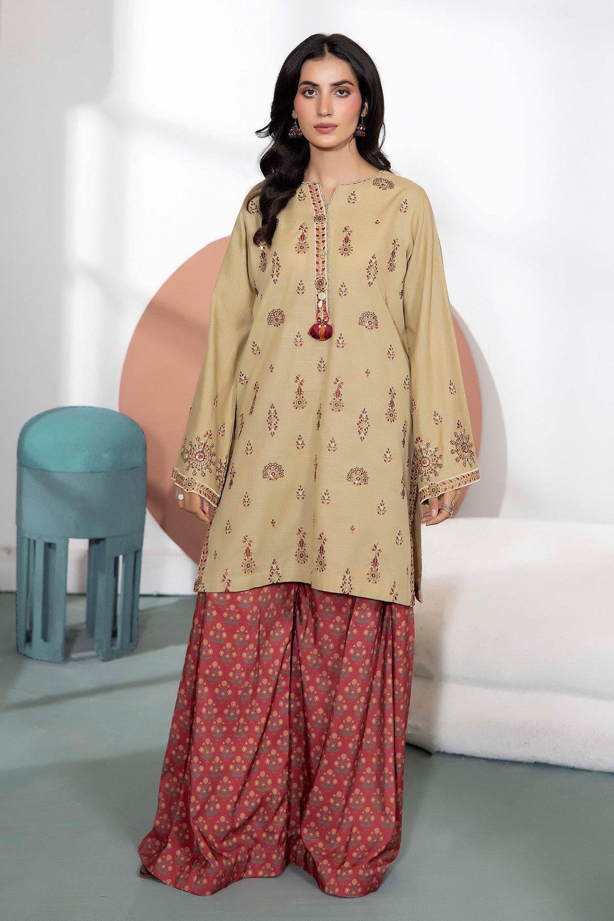 2 PIECE - EMBROIDERED KHADDAR
