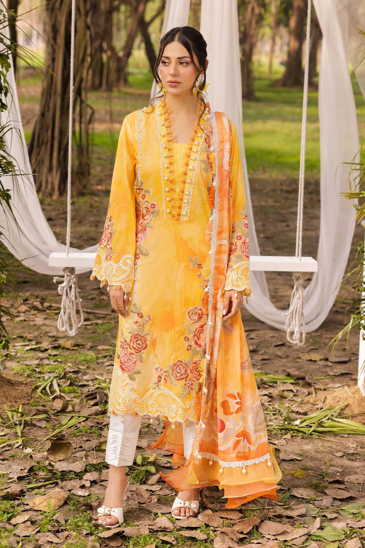 3 Piece – Printed Lawn