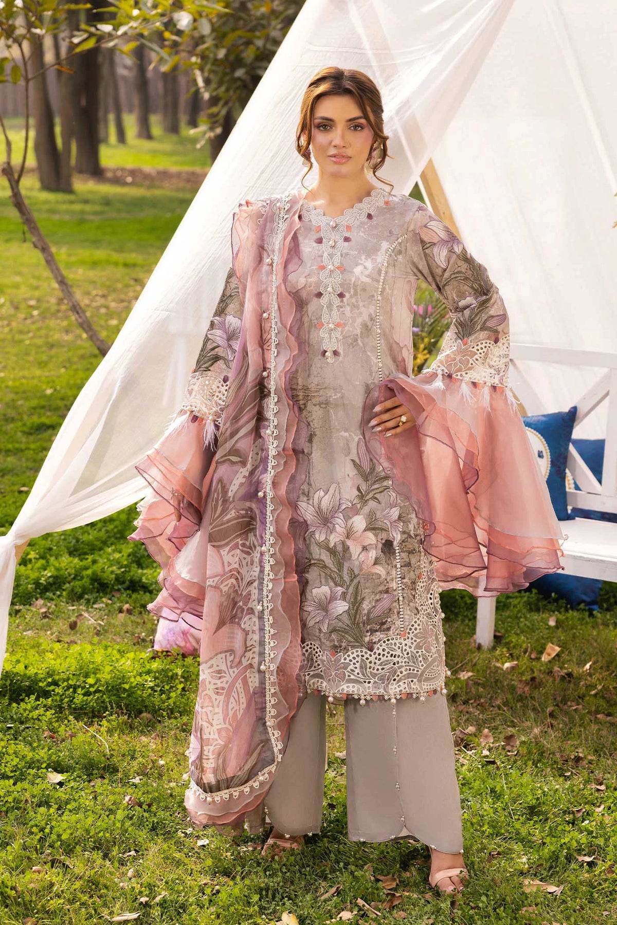 3 Piece – Printed Lawn