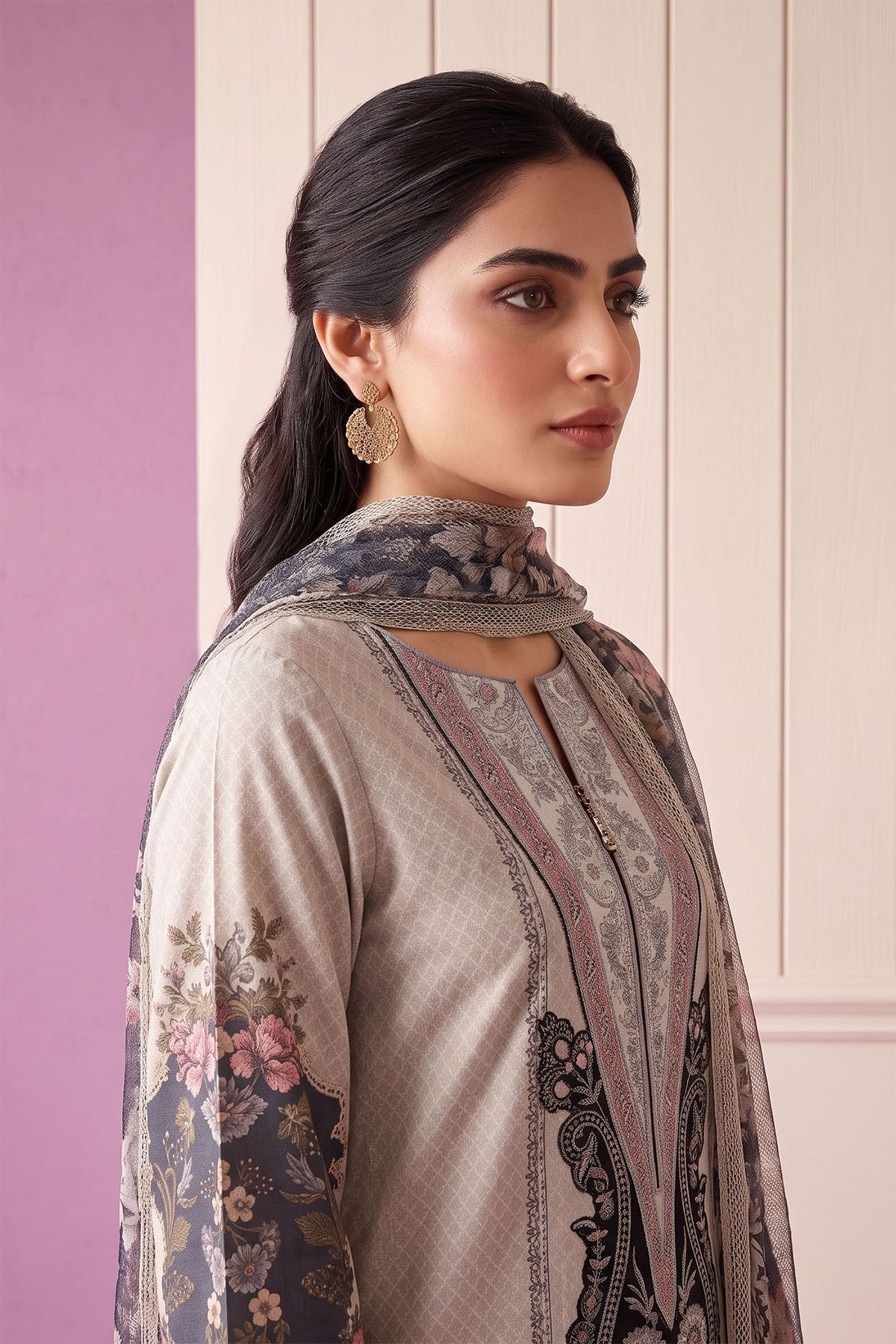 3 Piece – Printed Lawn