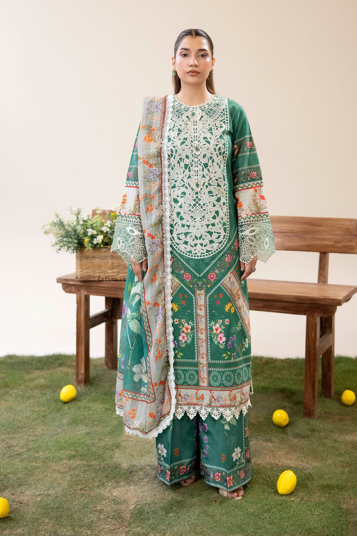 3 Piece – Printed Lawn