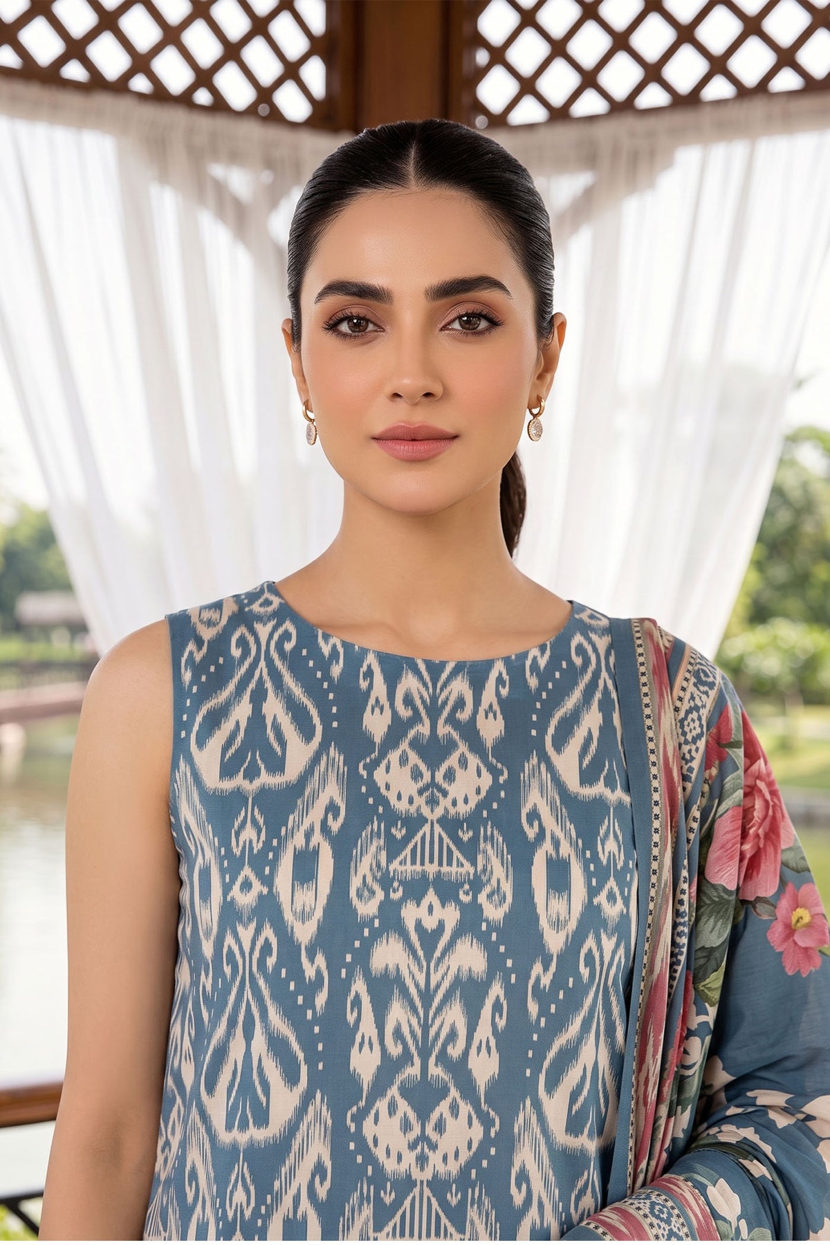 3 Piece – Printed Lawn