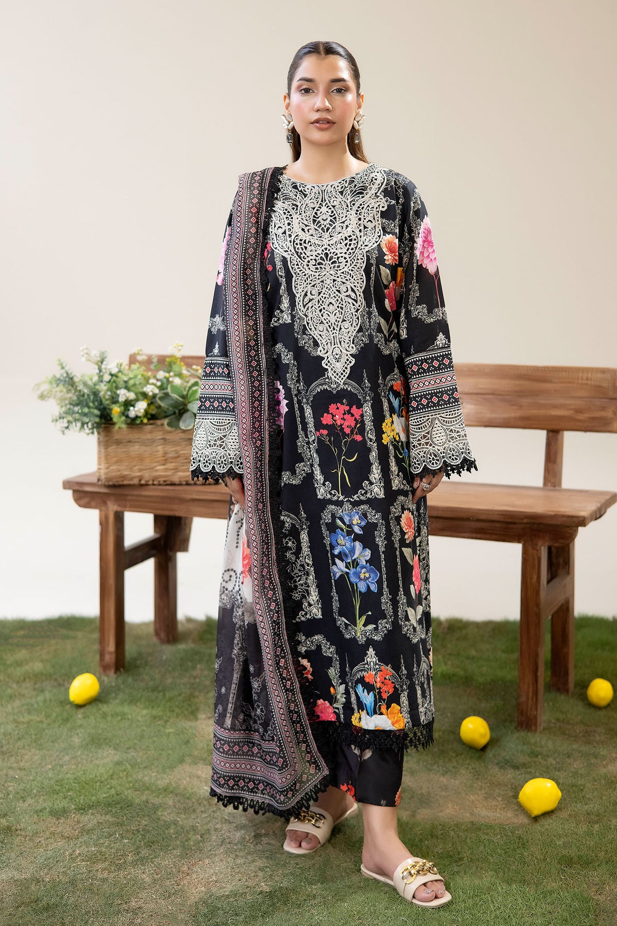 3 Piece – Printed Lawn