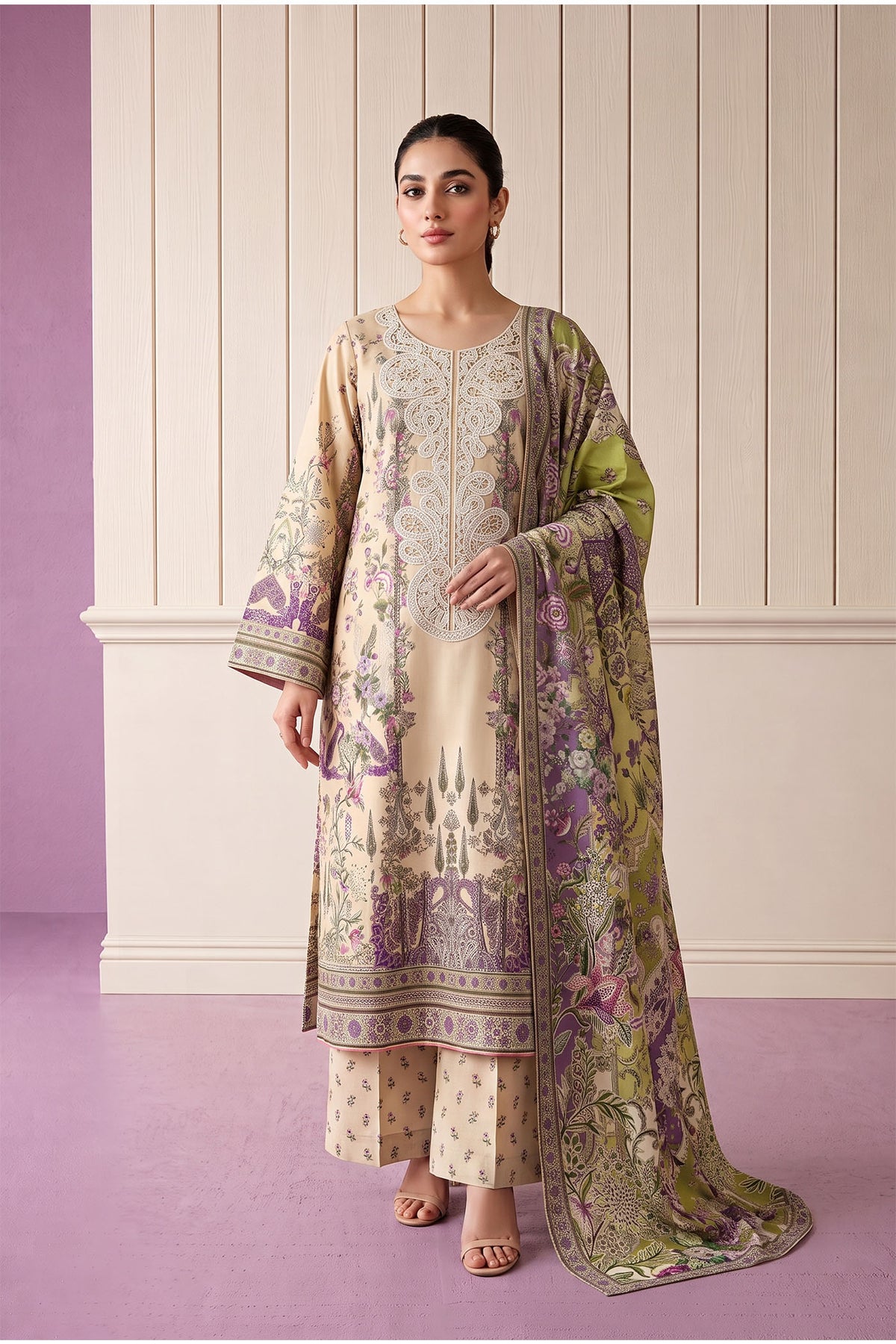 3 Piece – Printed Lawn