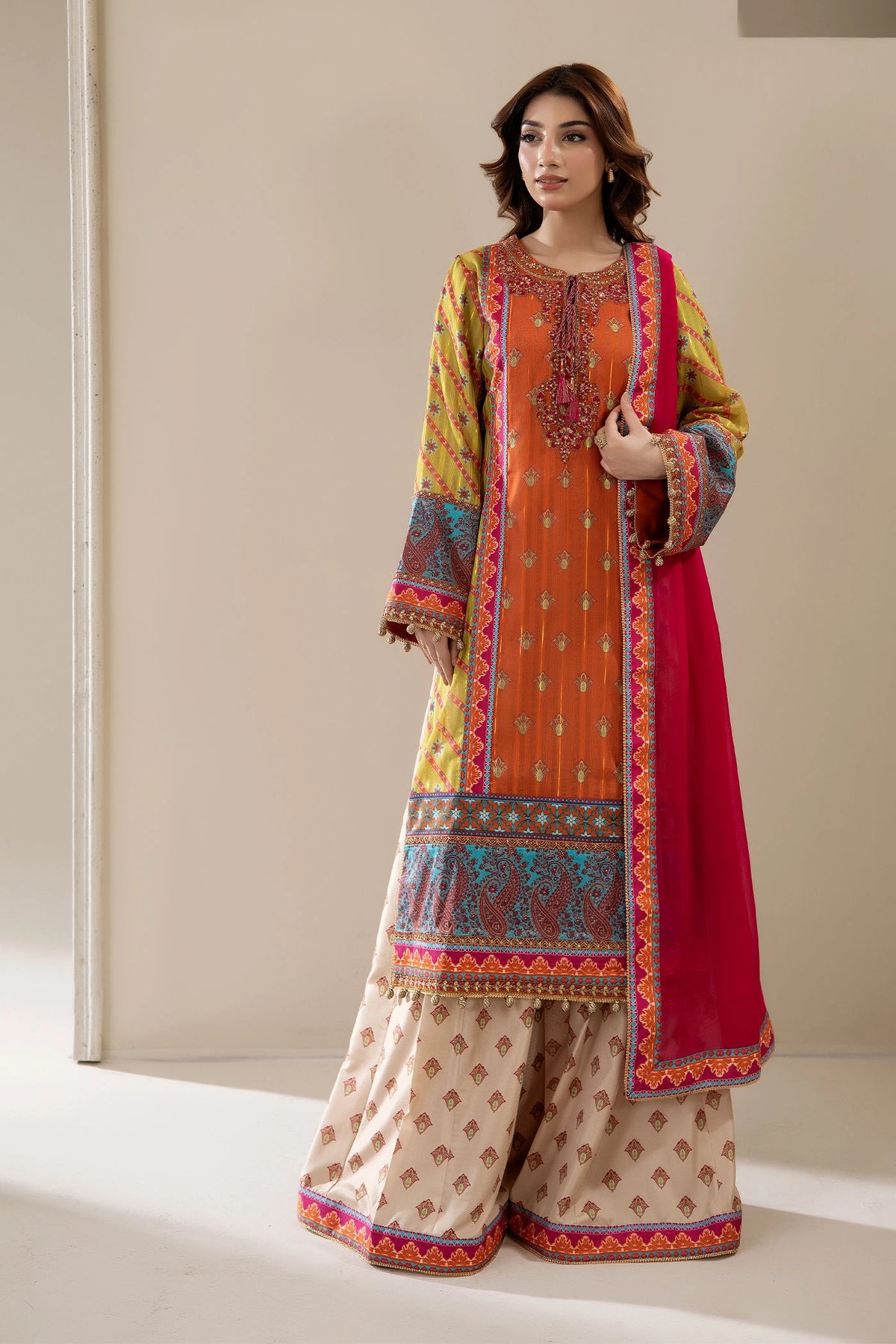 3 Piece – Printed Jacquard