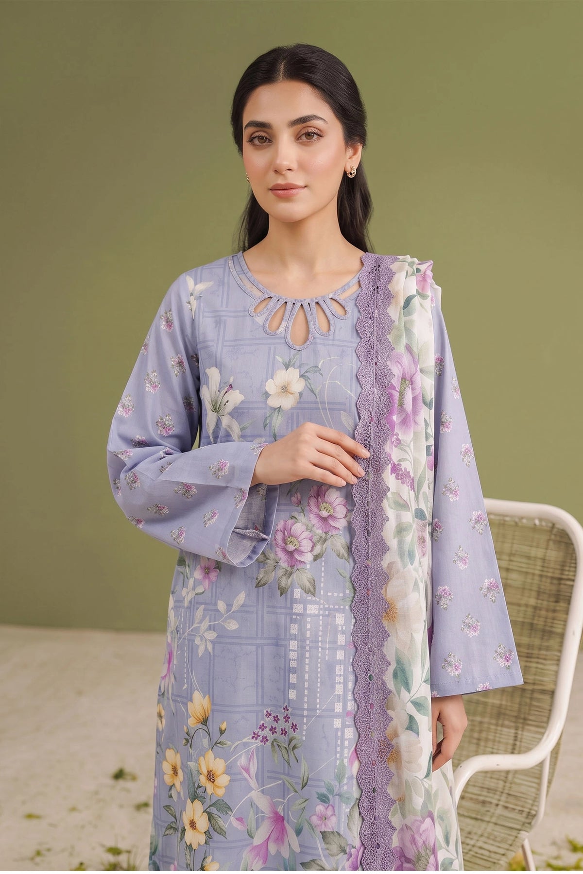 3 Piece – Printed Lawn