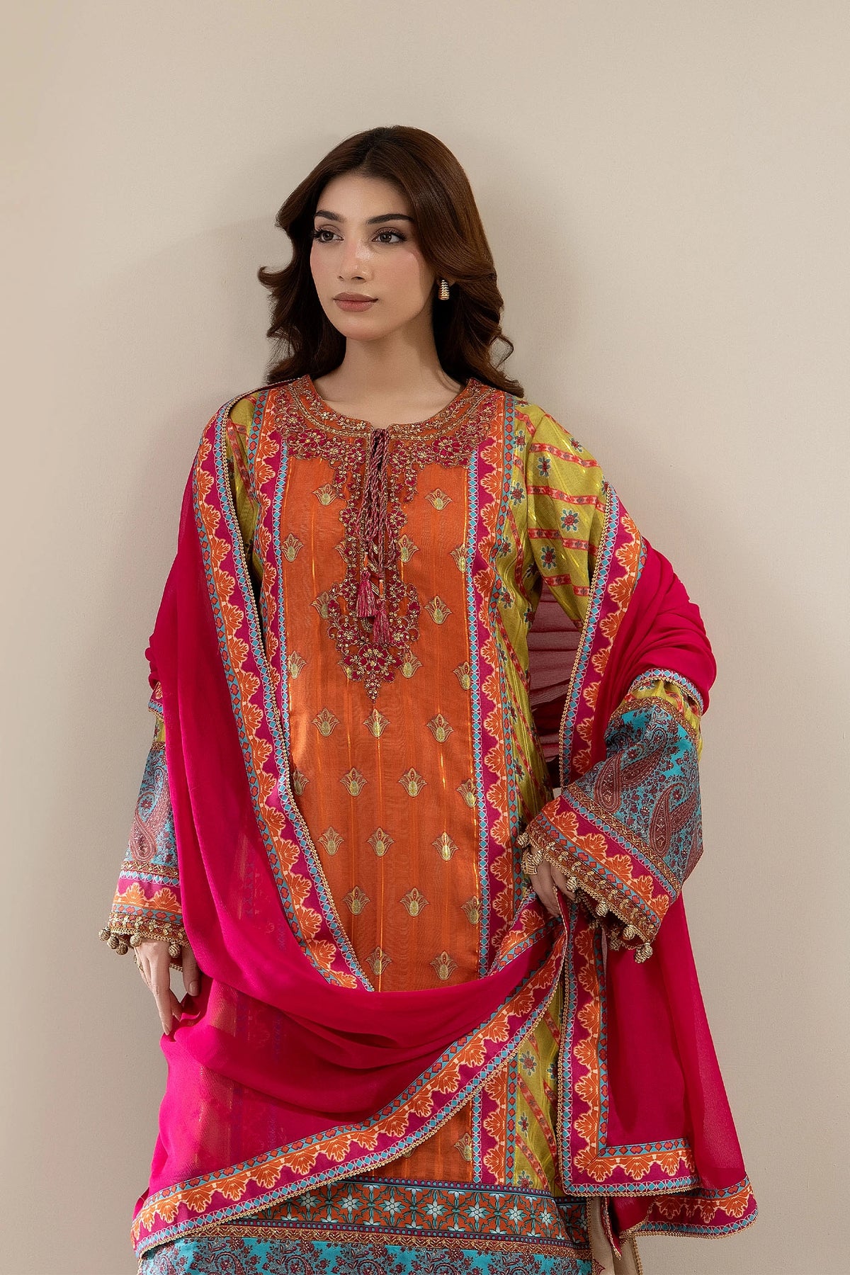 3 Piece – Printed Jacquard