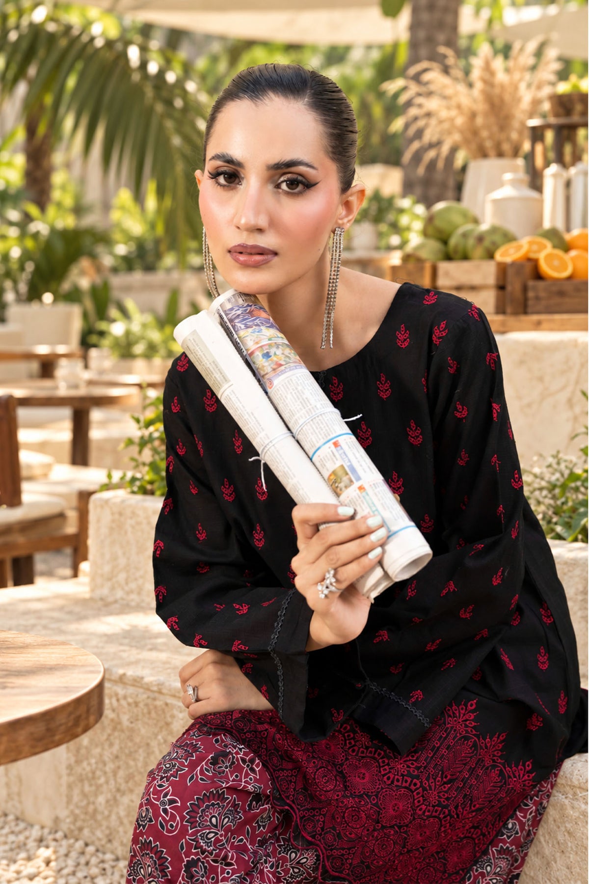 2 PIECE - SCHIFFLI EMBROIDERED KHADDAR