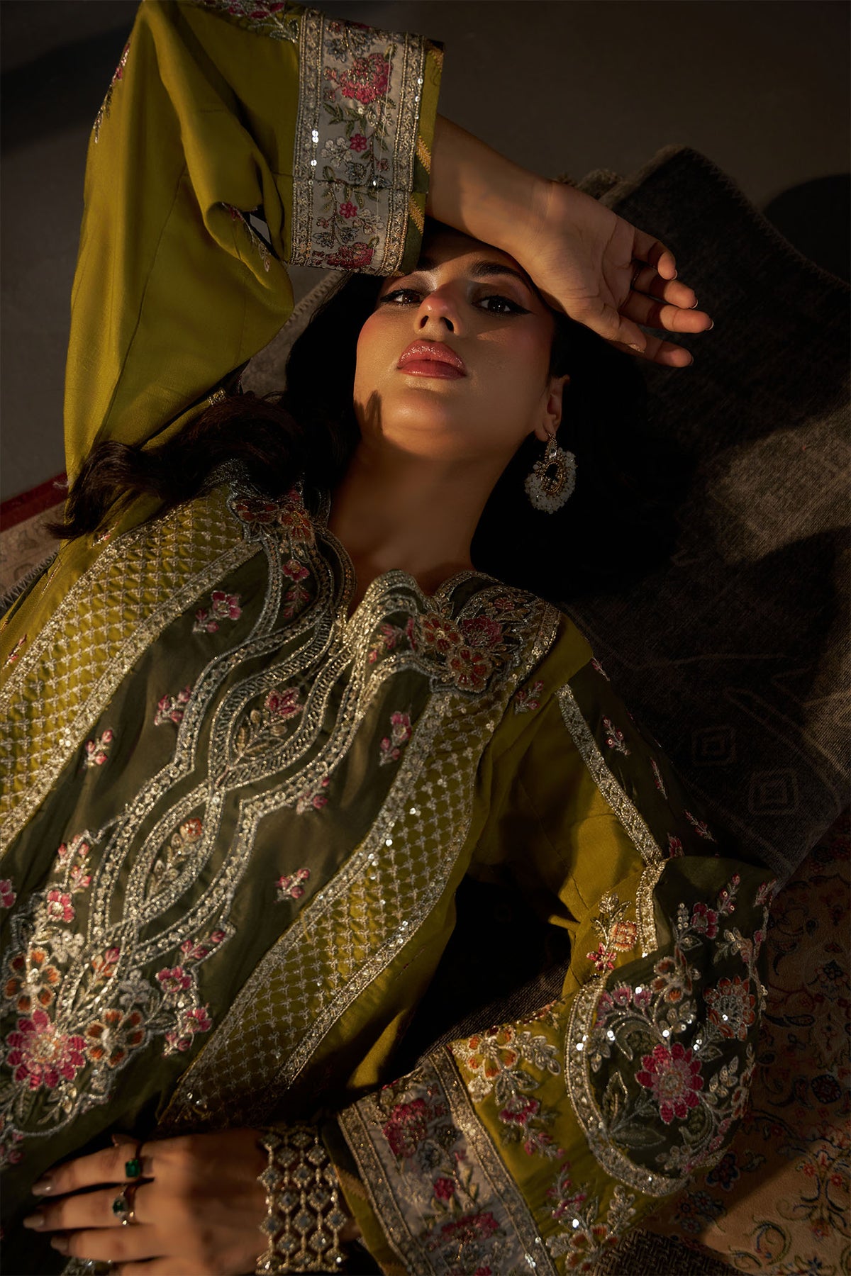 2 PIECE EMBROIDERED KHADAR KAFTAN EMB-583 A