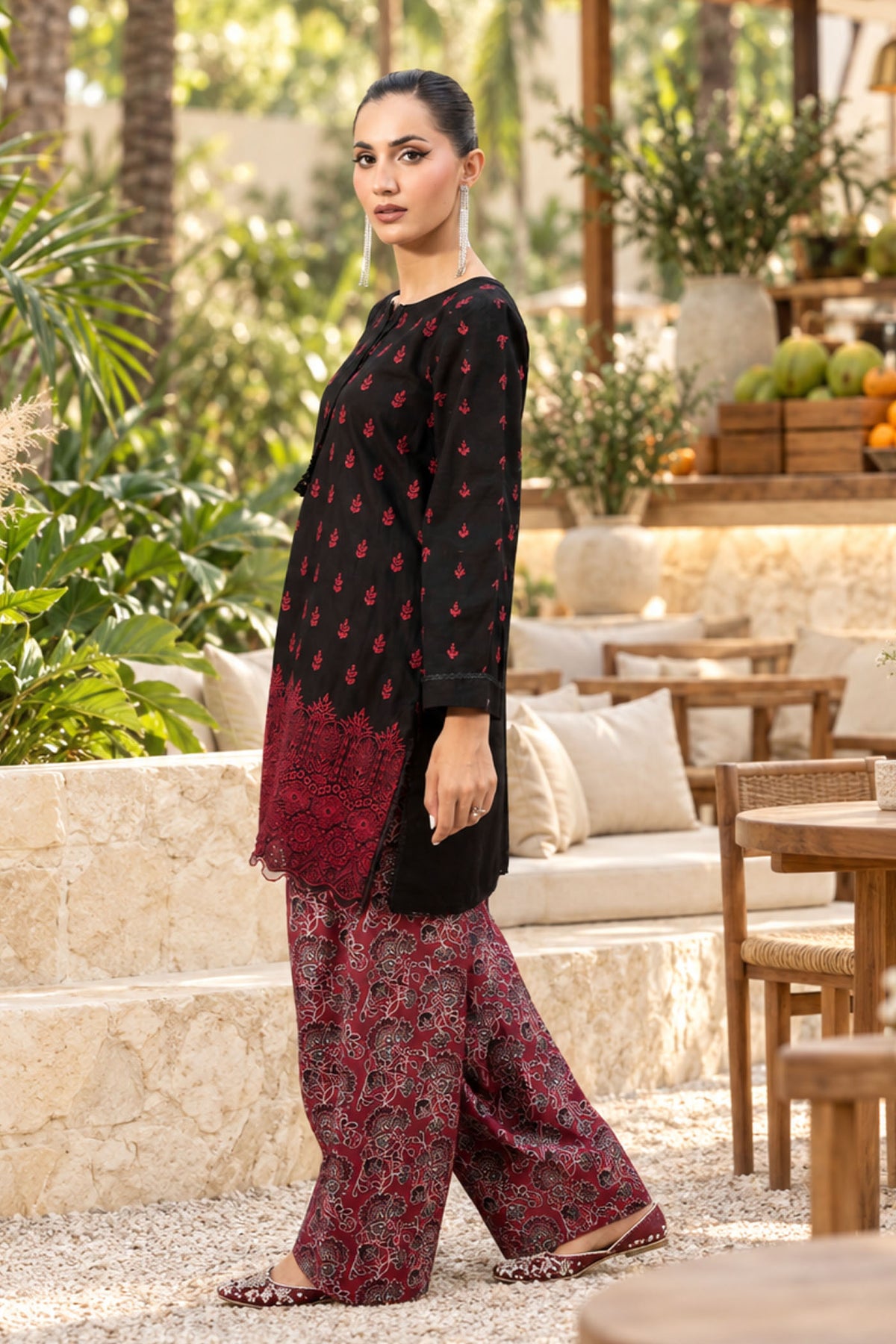 2 PIECE - SCHIFFLI EMBROIDERED KHADDAR