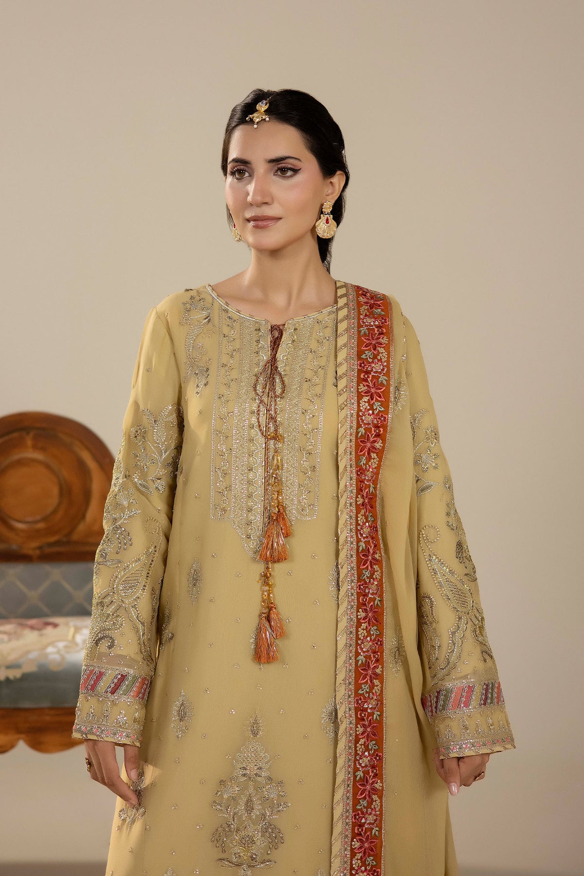 3 Piece – Embroidered Chiffon