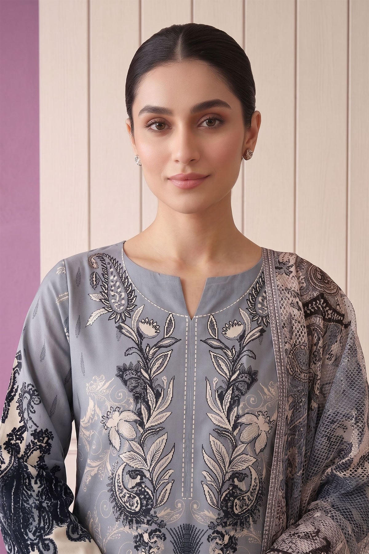 3 Piece – Printed Lawn