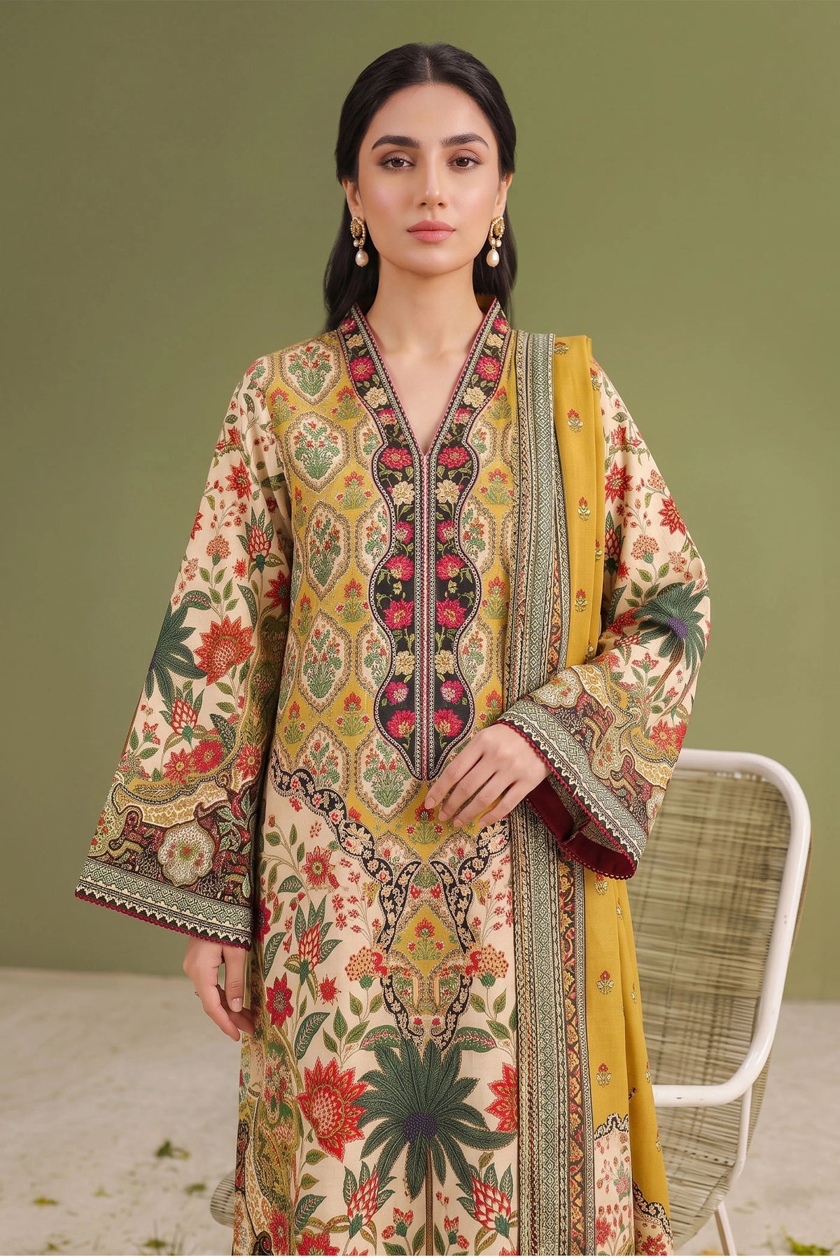 3 Piece – Printed Lawn