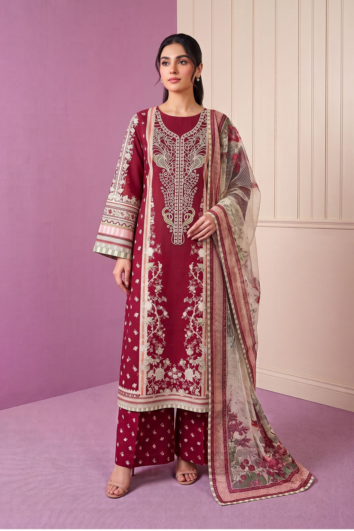 3 Piece – Printed Lawn