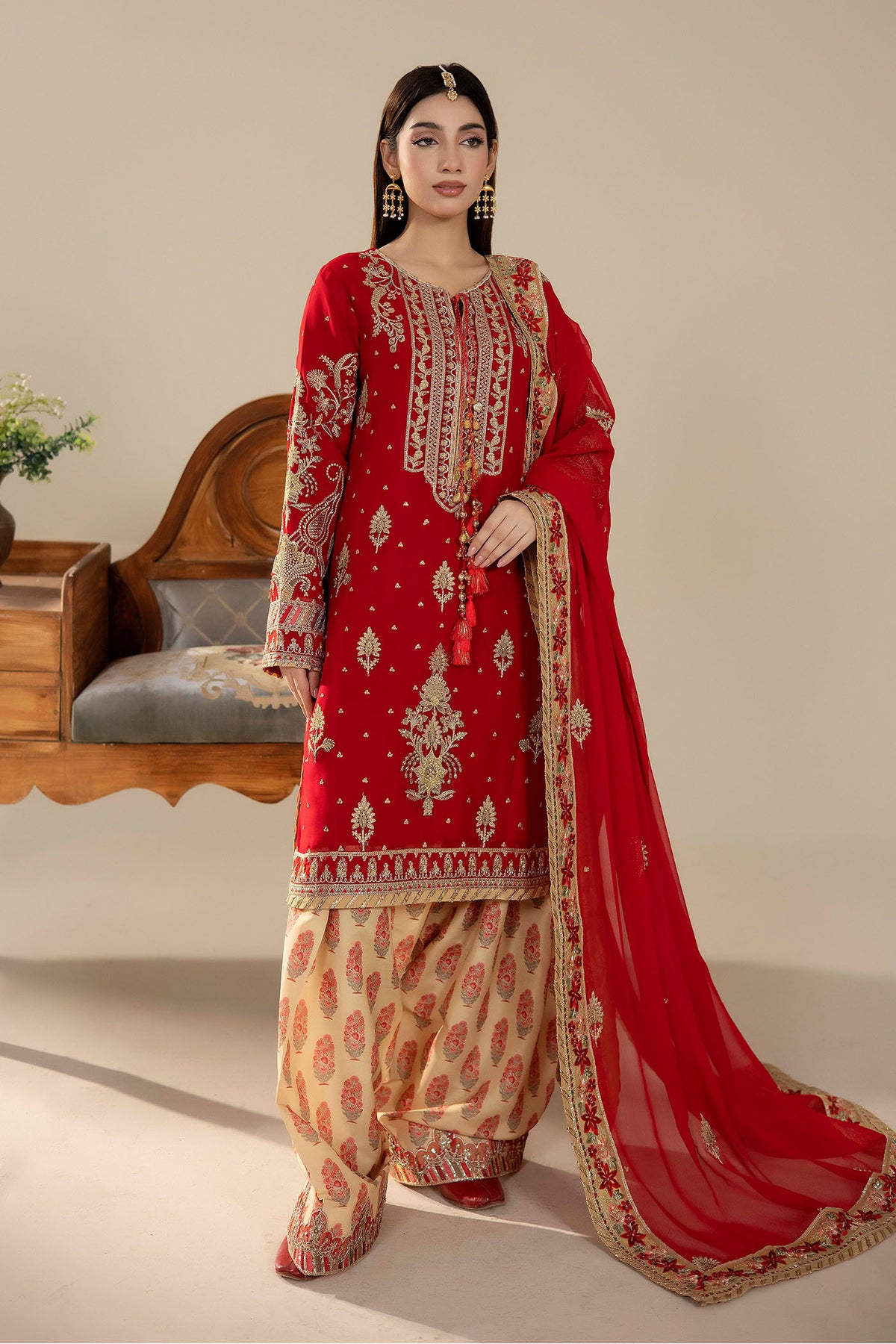 3 Piece – Embroidered Chiffon