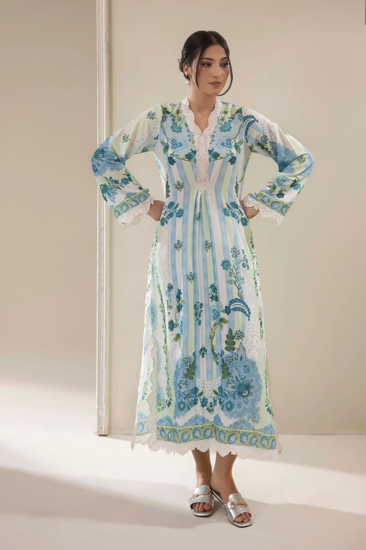 2 PIECE PRINTED KAFTAN