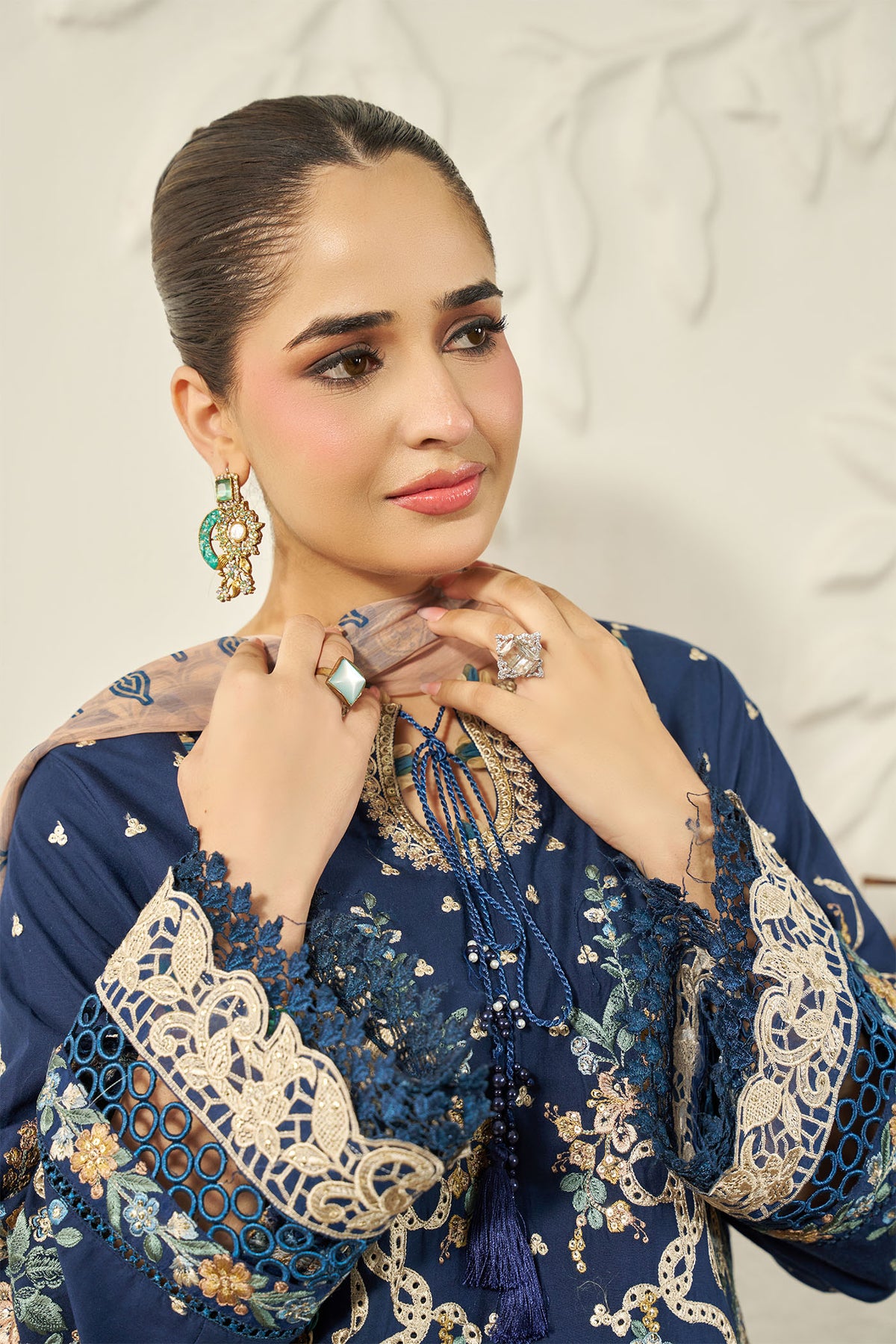 3 PIECE - EMBROIDERED LINEN EMB-712-B