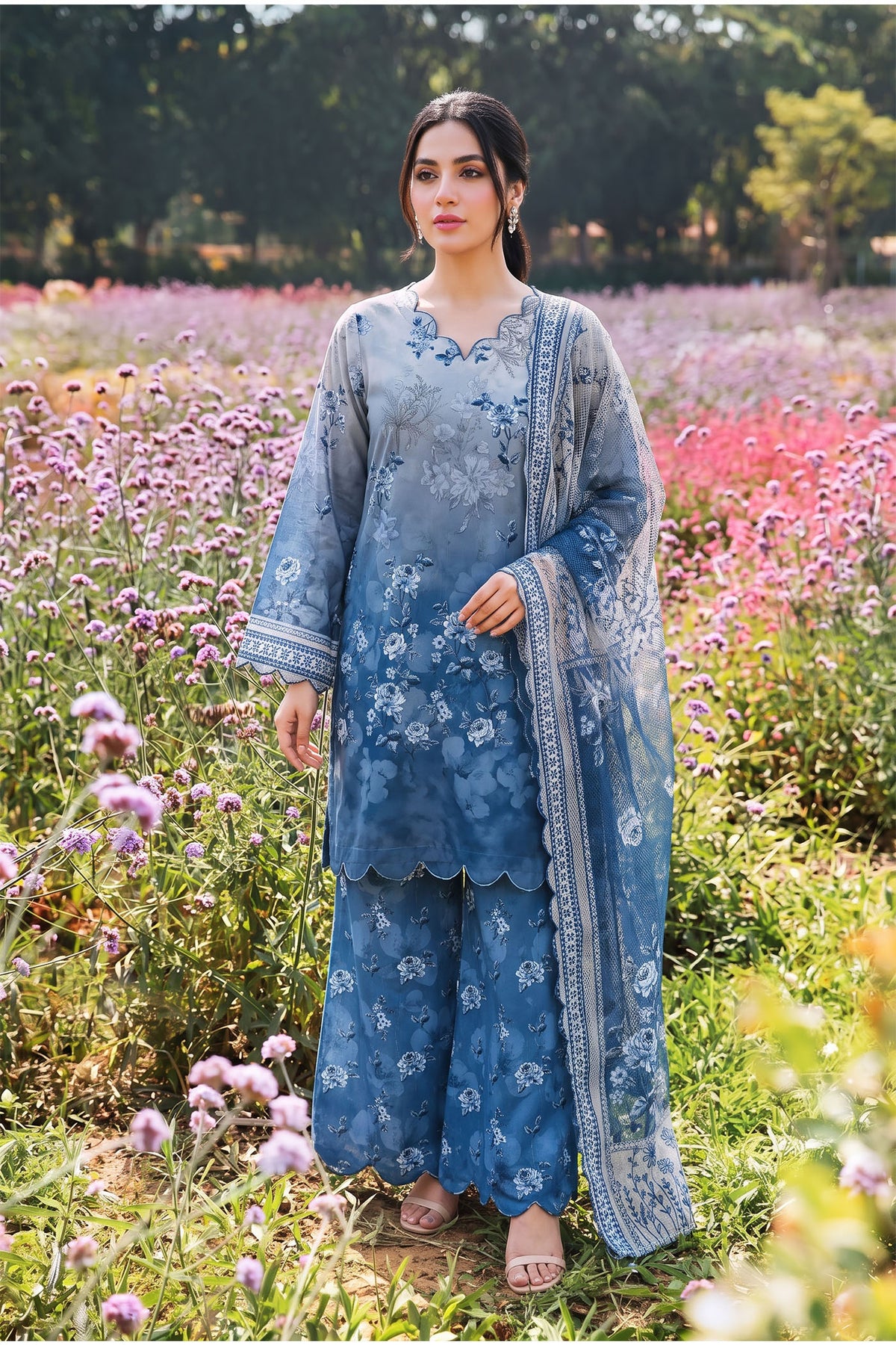 3 Piece – Printed Lawn