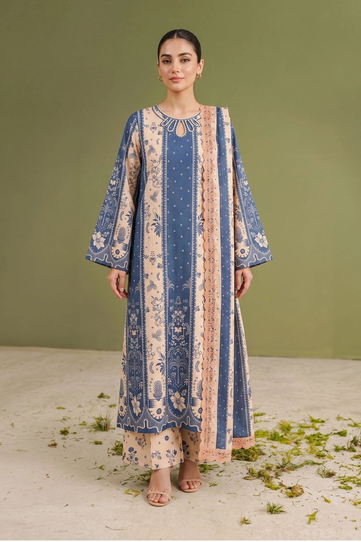 3 Piece – Printed Lawn