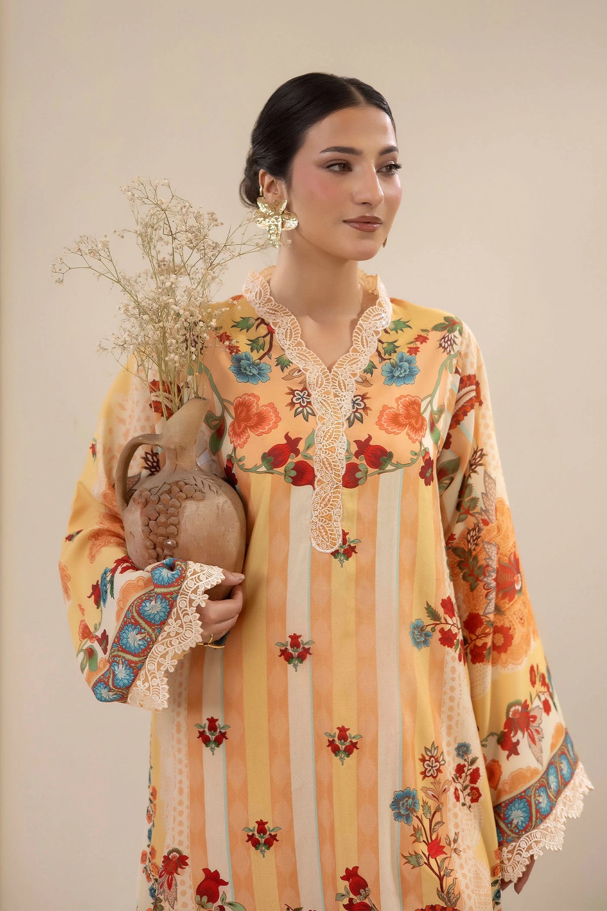 2 PIECE PRINTED KAFTAN