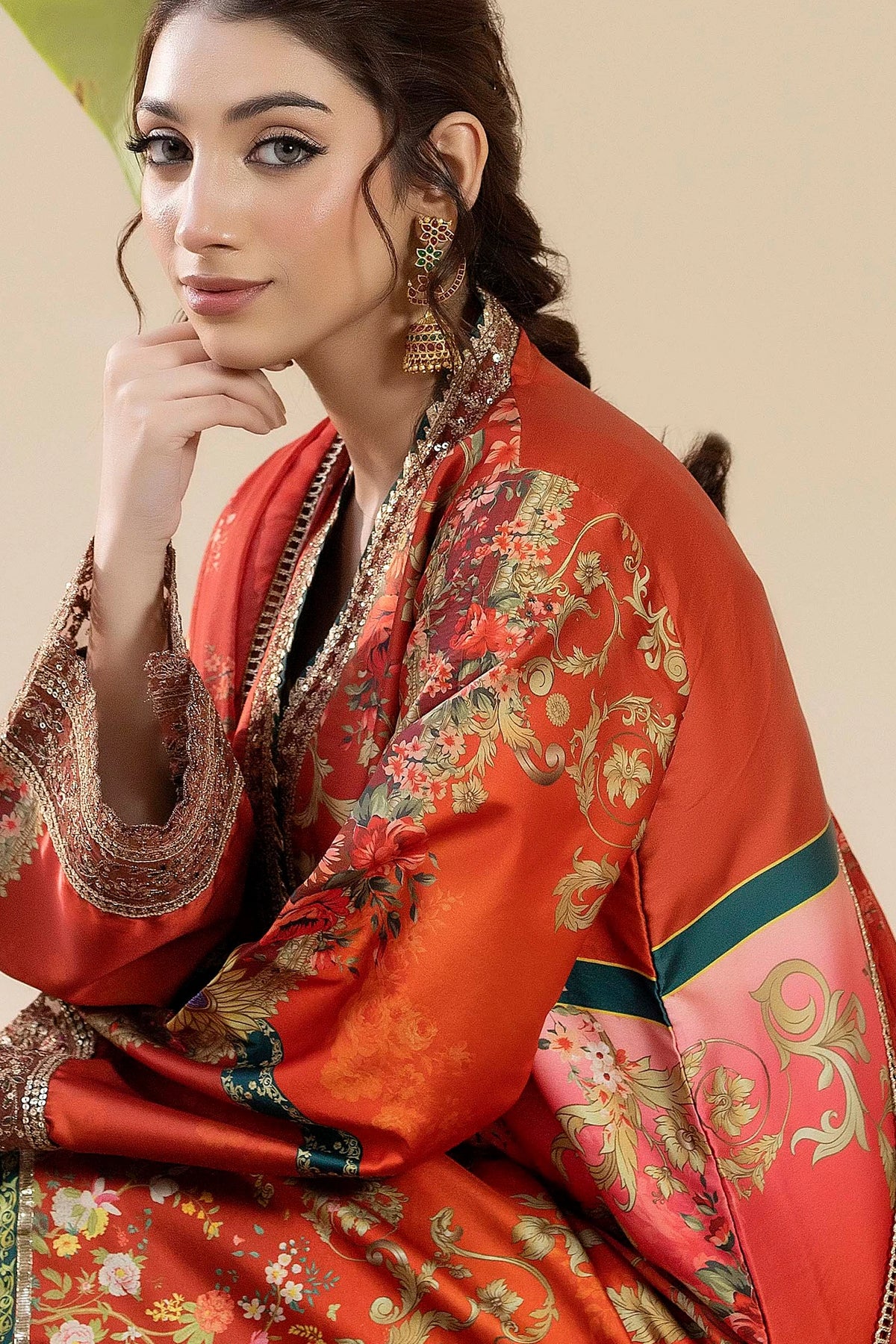 3 Piece – Printed Silk