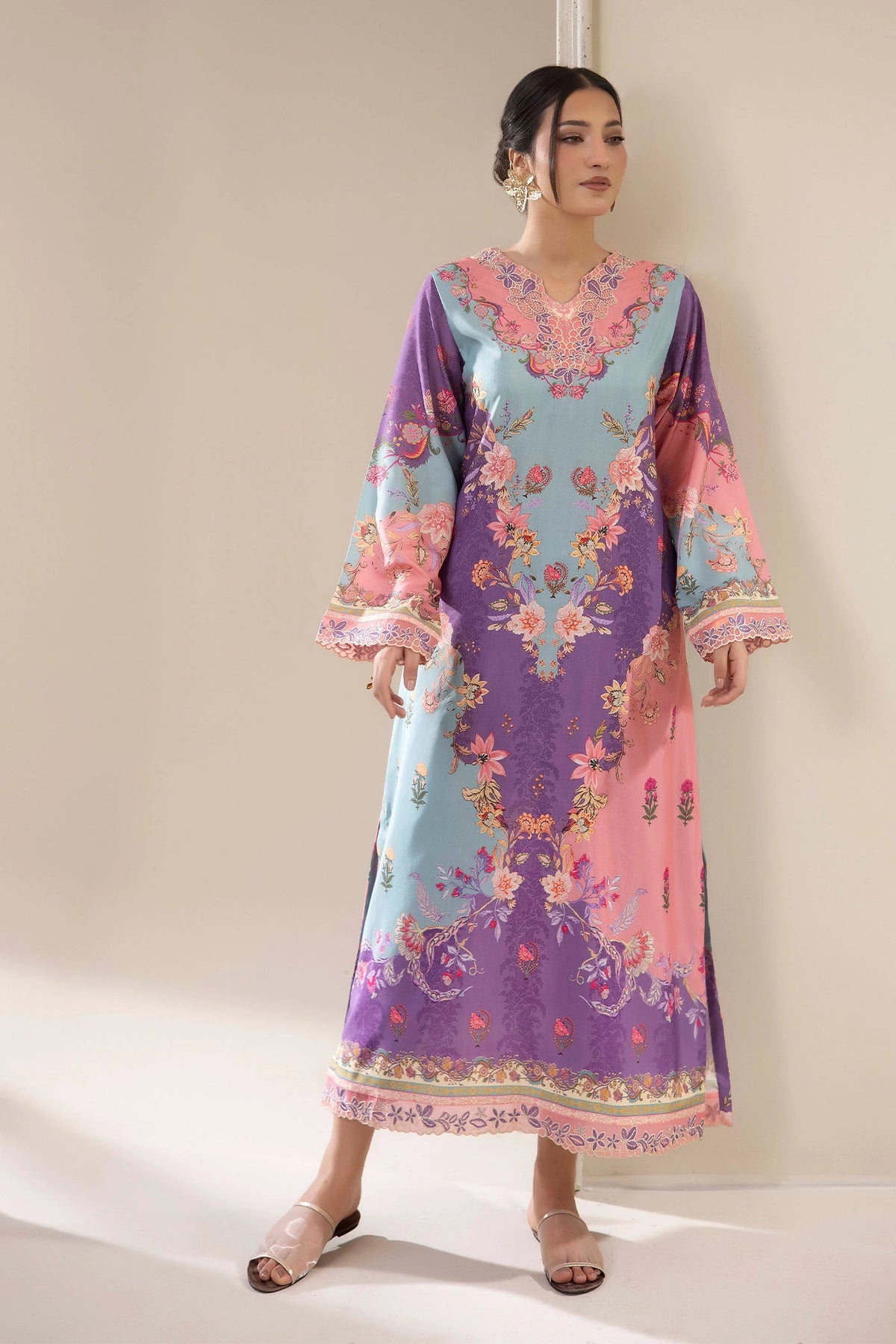 2 PIECE PRINTED KAFTAN