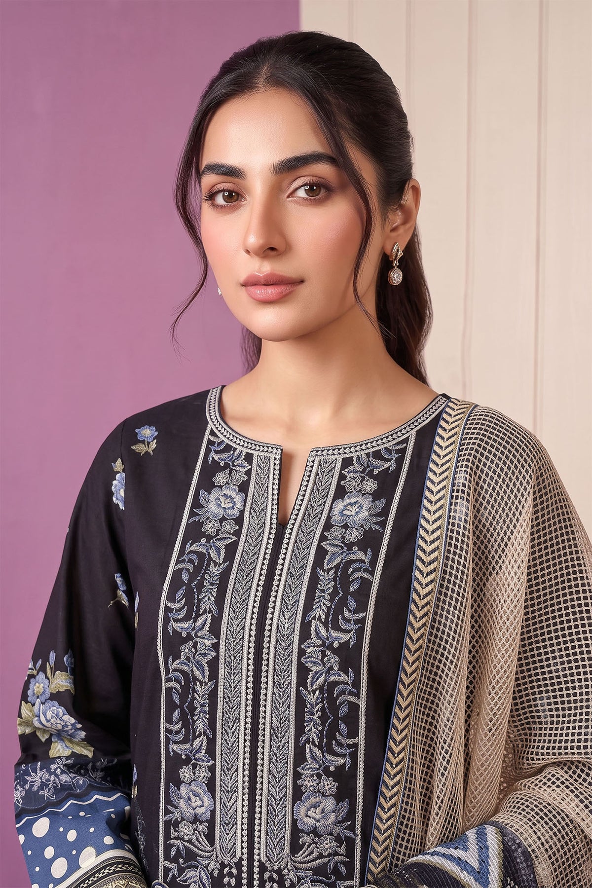 3 Piece – Printed Lawn