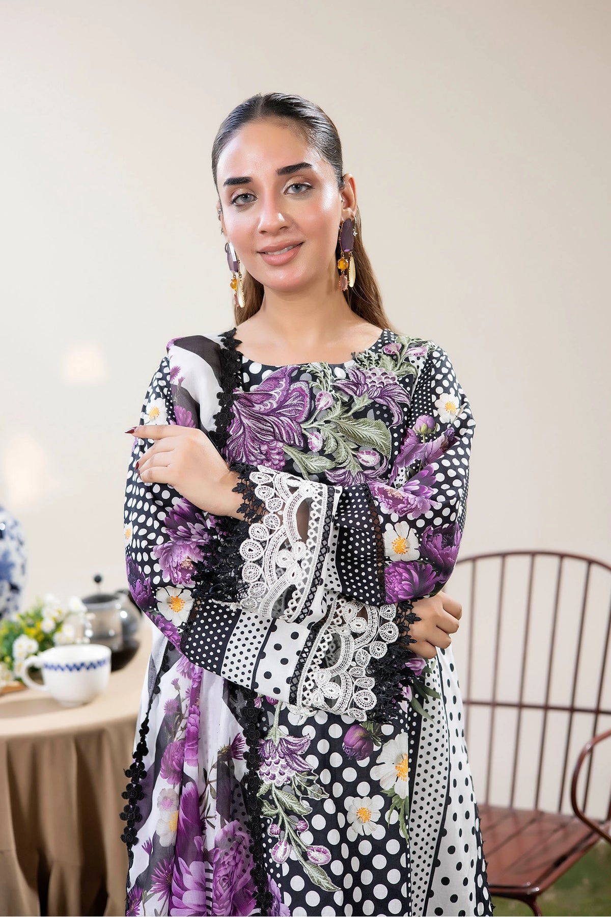 3 Piece – Printed Lawn