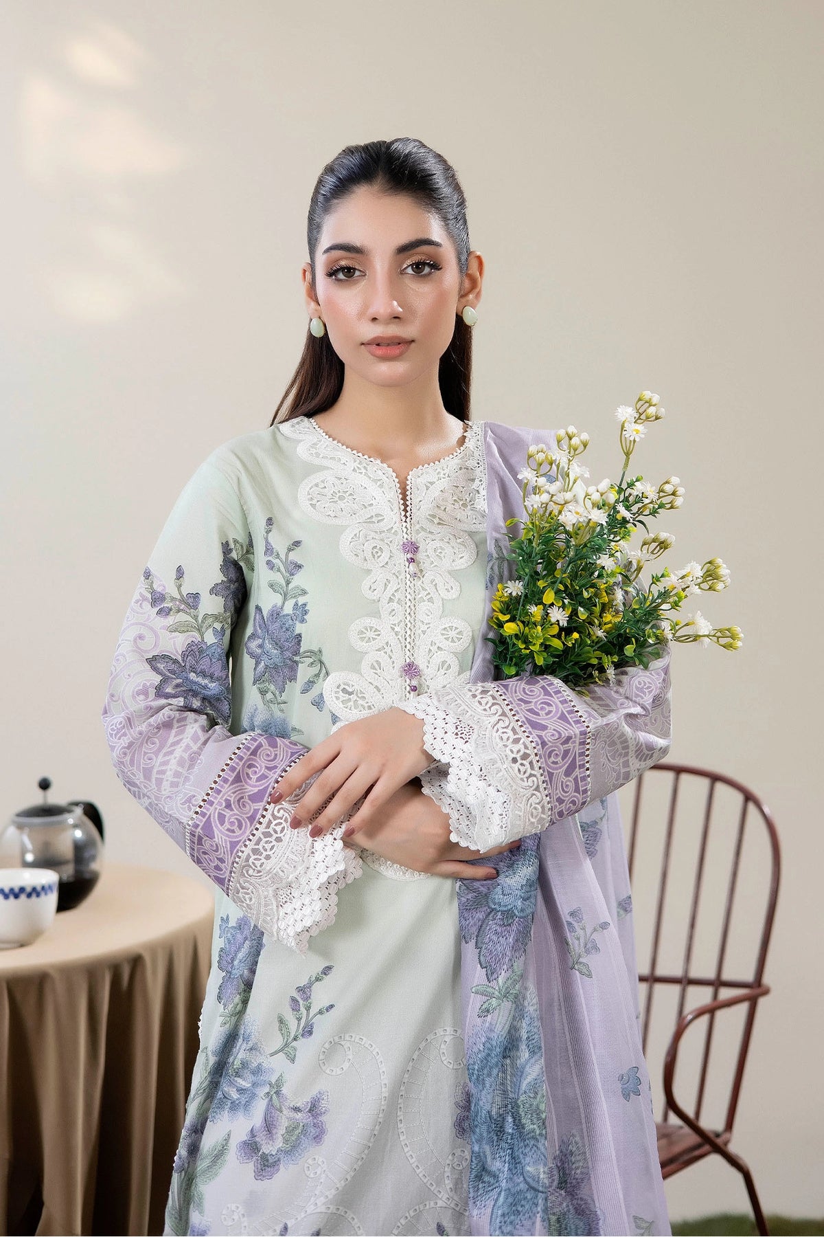 3 Piece – Printed Lawn