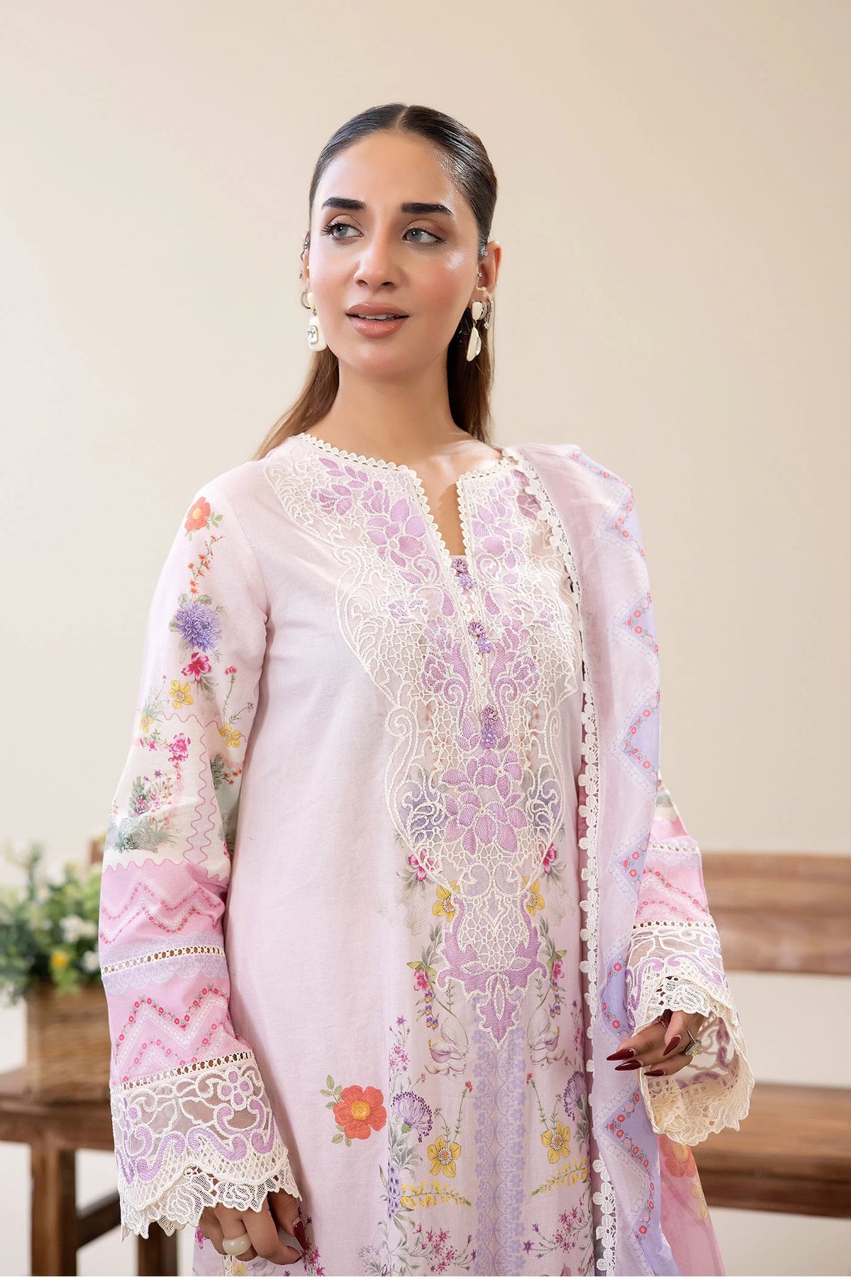 3 Piece – Printed Lawn