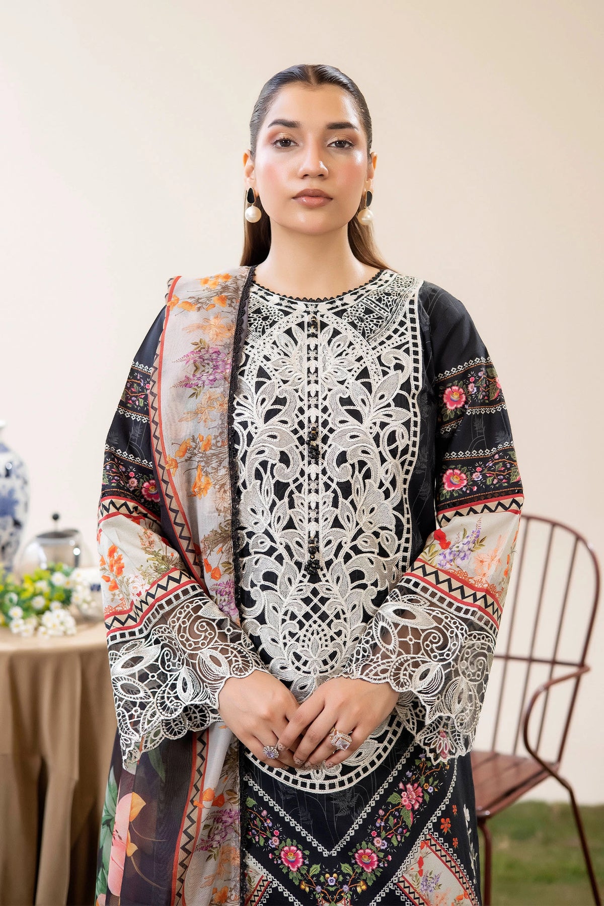 3 Piece – Printed Lawn