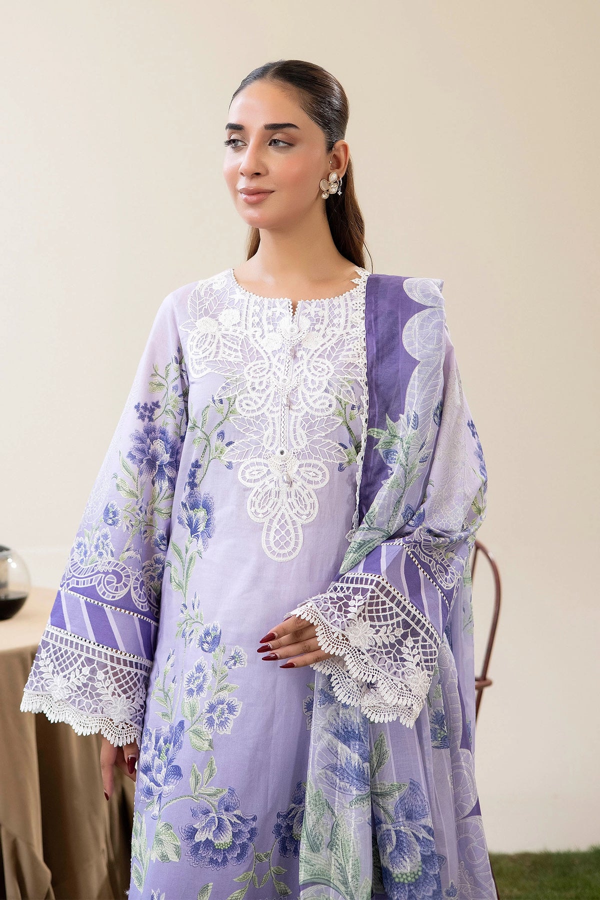 3 Piece – Printed Lawn