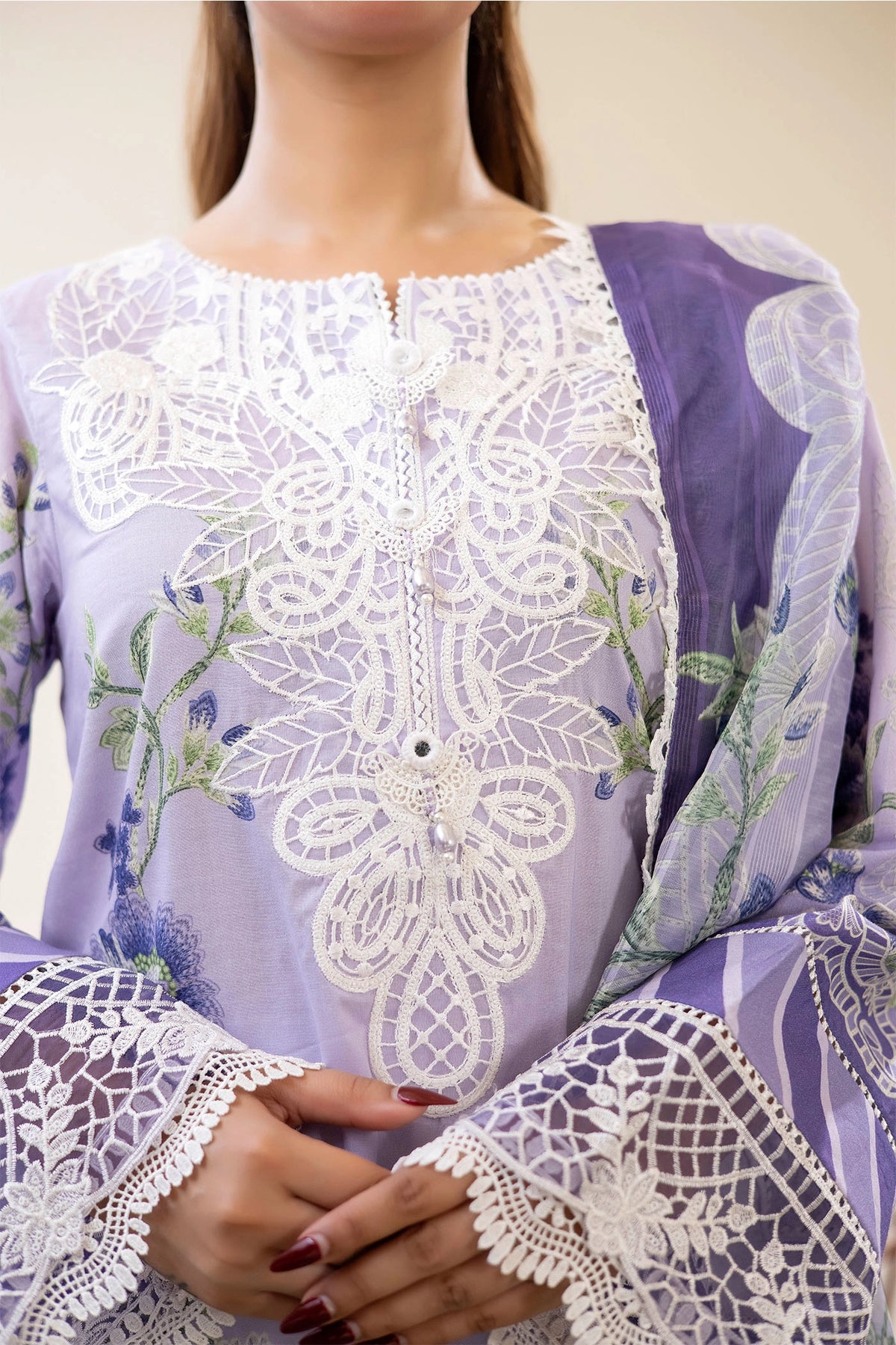 3 Piece – Printed Lawn