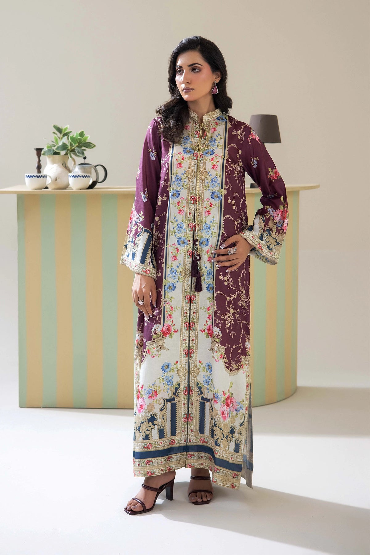 2 Piece - Printed Kaftan
