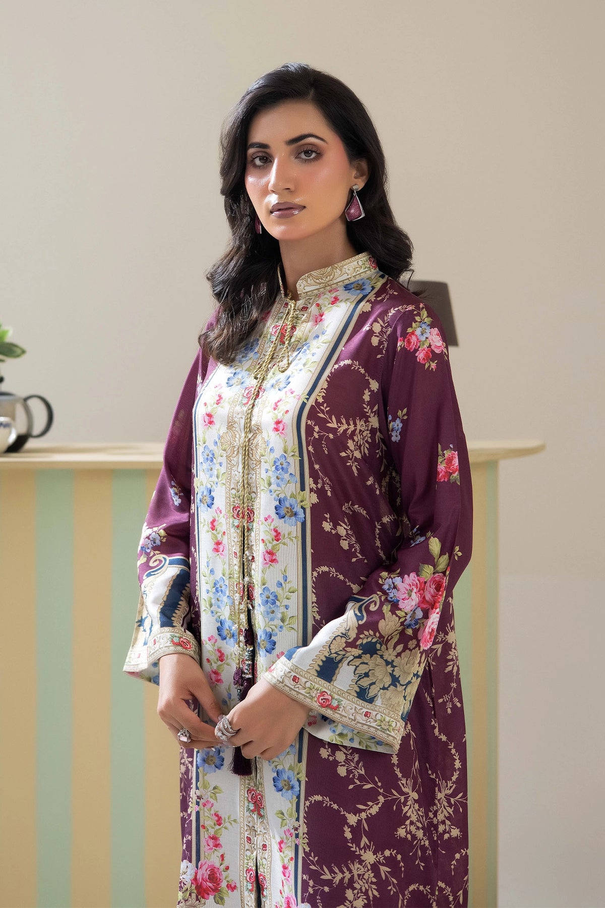2 Piece - Printed Kaftan