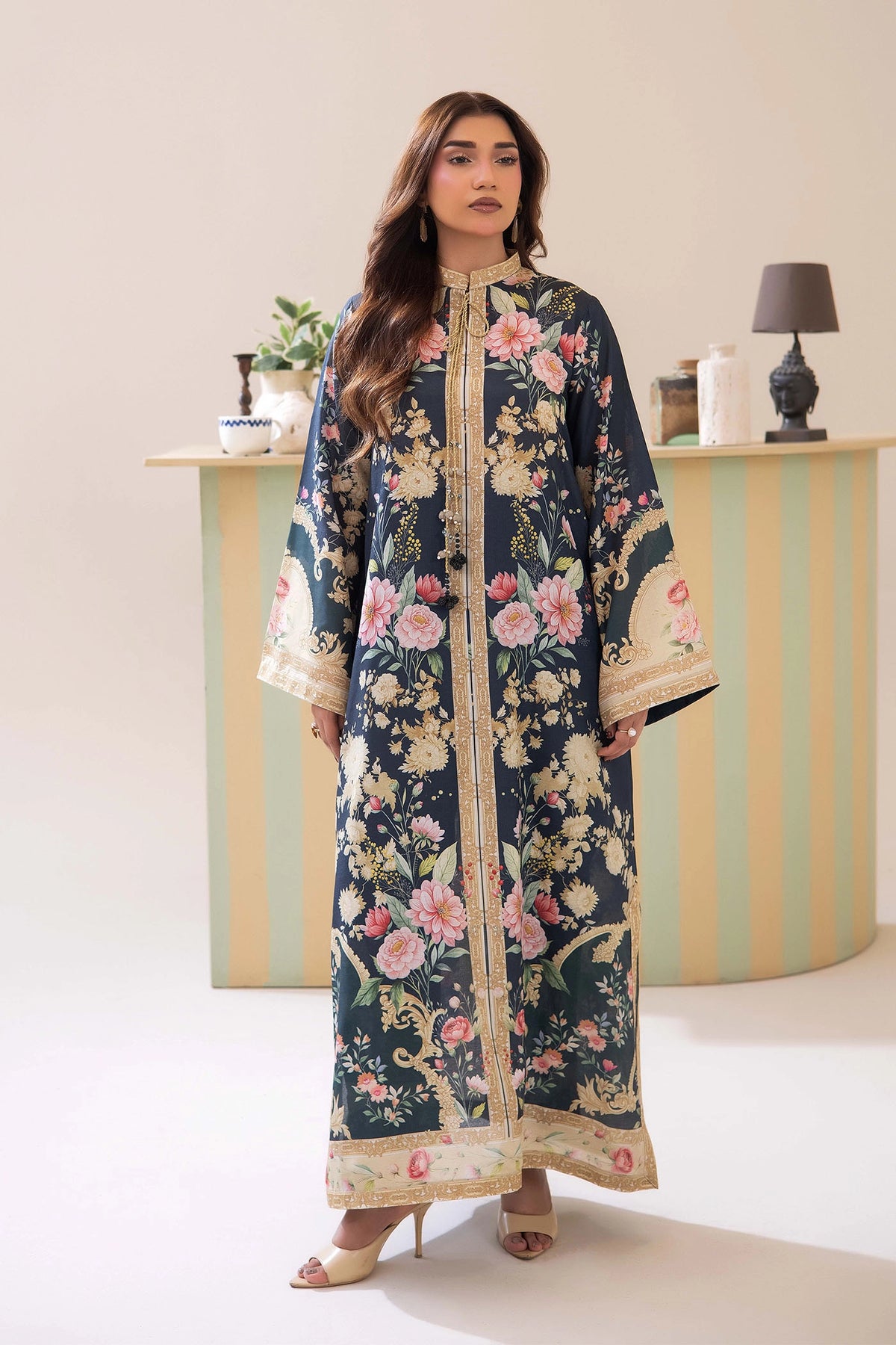 2 Piece - Printed Kaftan