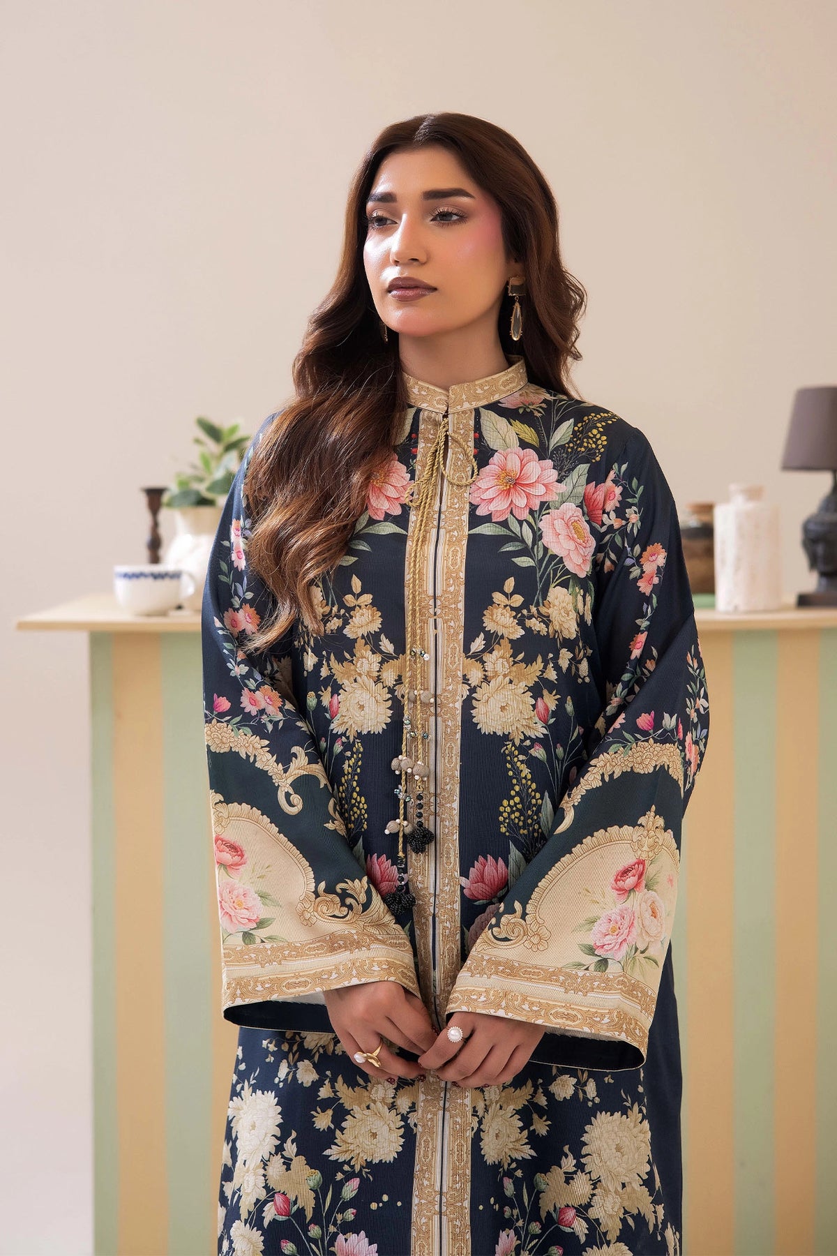 2 Piece - Printed Kaftan
