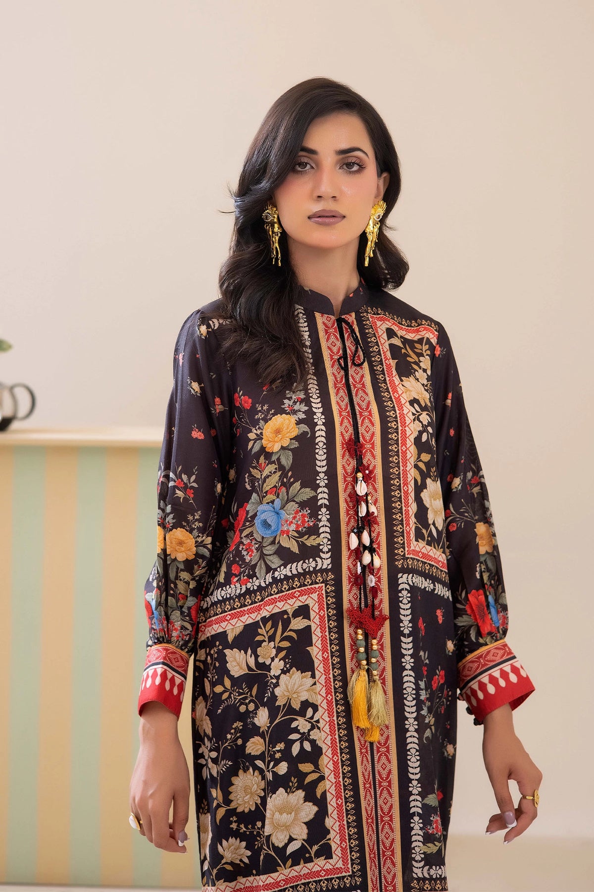 2 Piece - Printed Kaftan