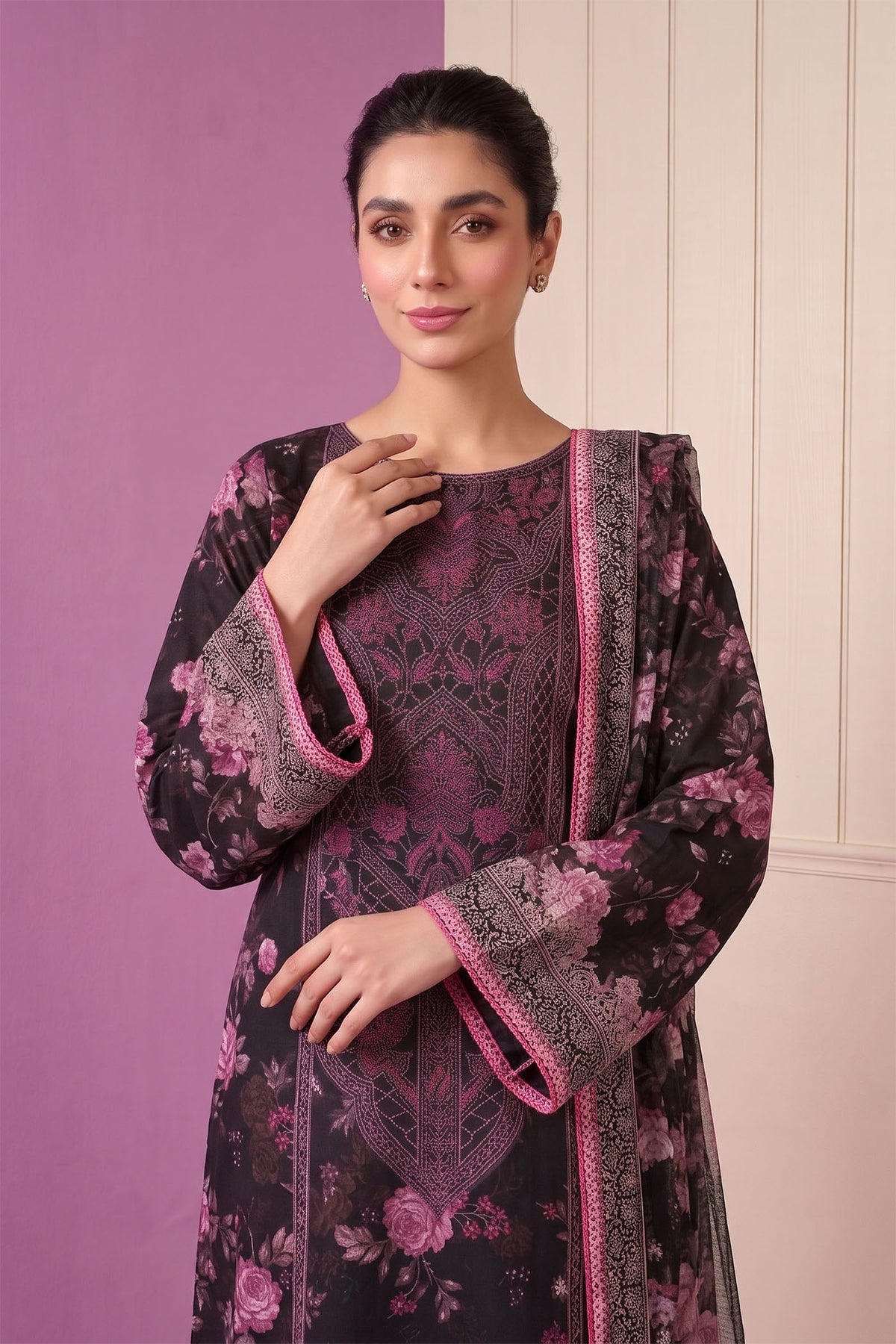 3 Piece – Printed Lawn
