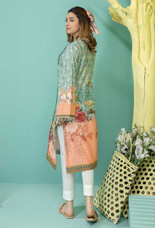 Summer Green - Stitched Lawn Shirt