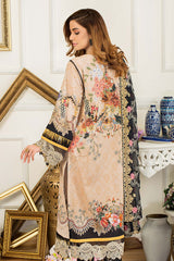 Burly Wood - Digital Printed & Embroidered Swiss Lawn