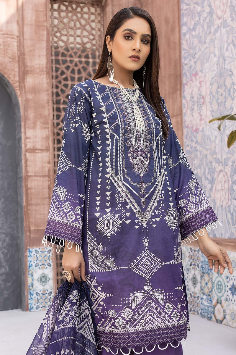 Twilight - Digital Printed & Embroidered Lawn