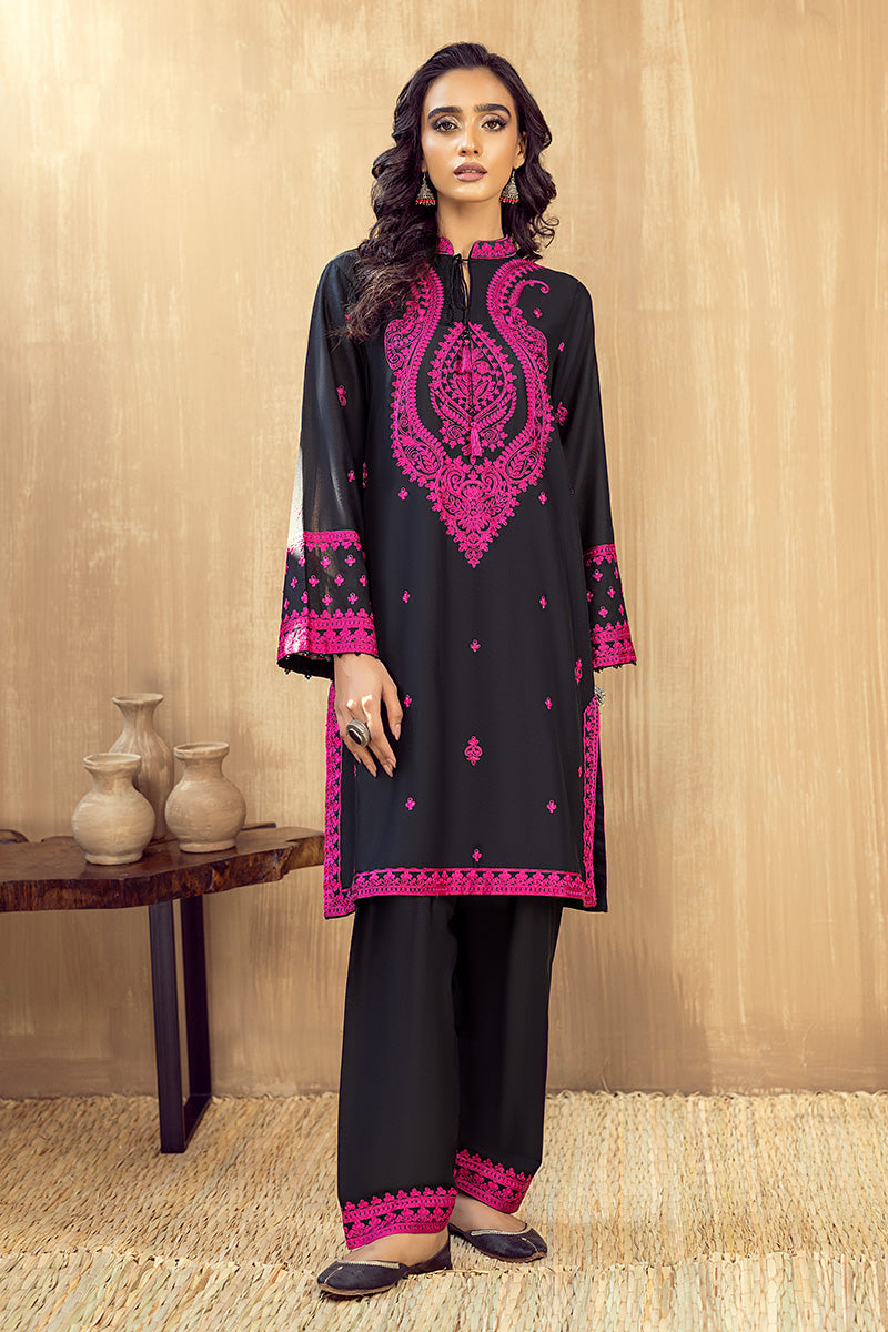 Soot - Stitched Embroidered Lawn 2PC